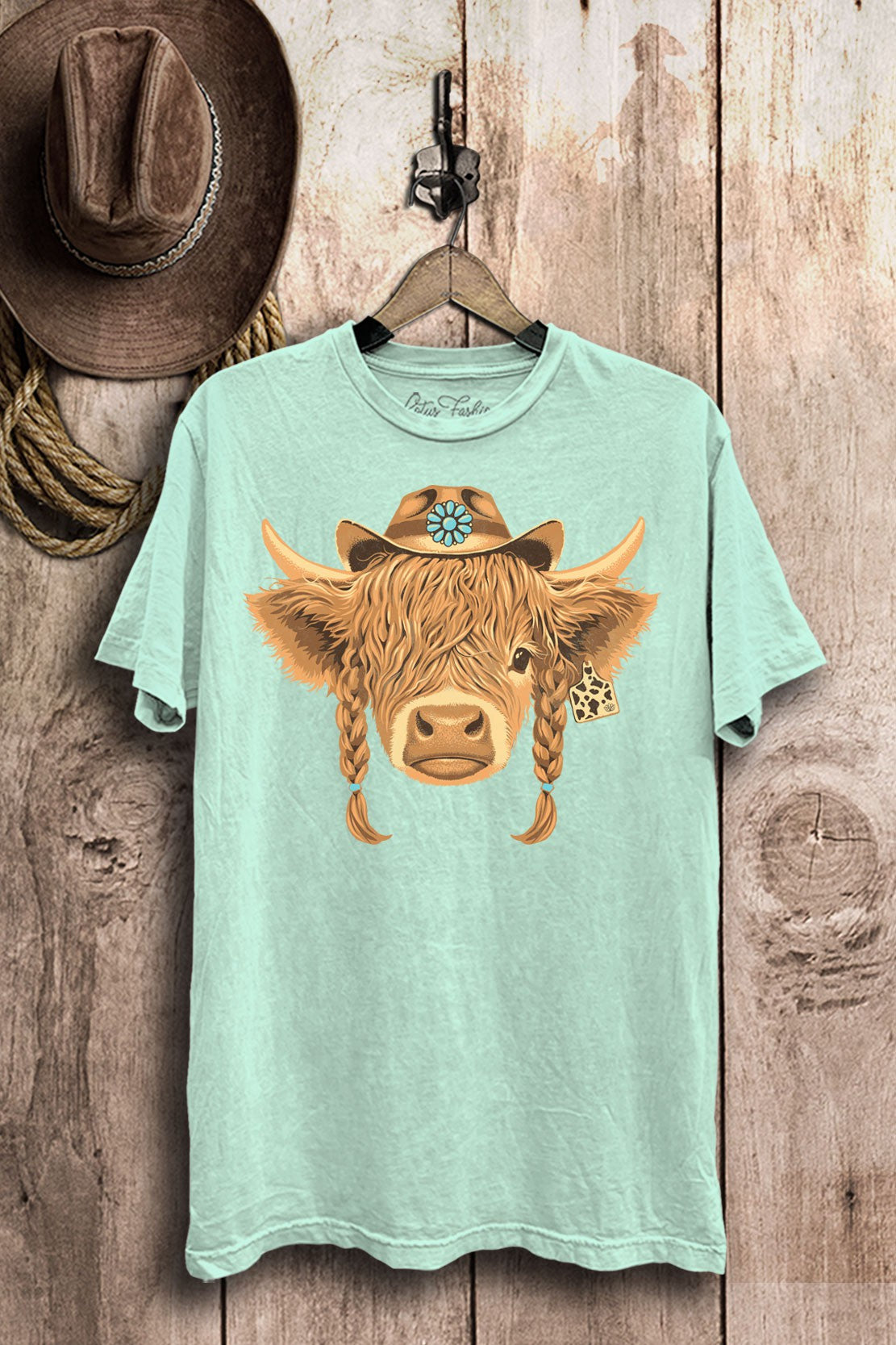 Highland Cow Fashionista Western Graphic T-Shirt