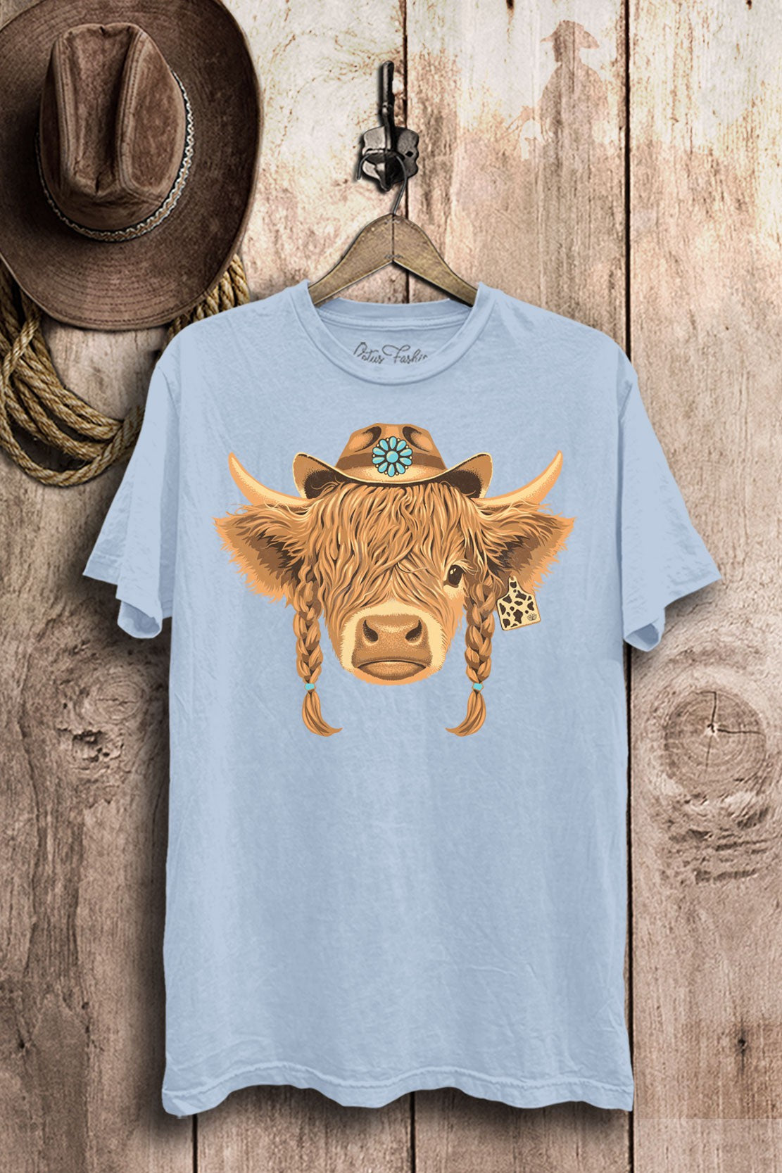 Highland Cow Fashionista Western Graphic T-Shirt