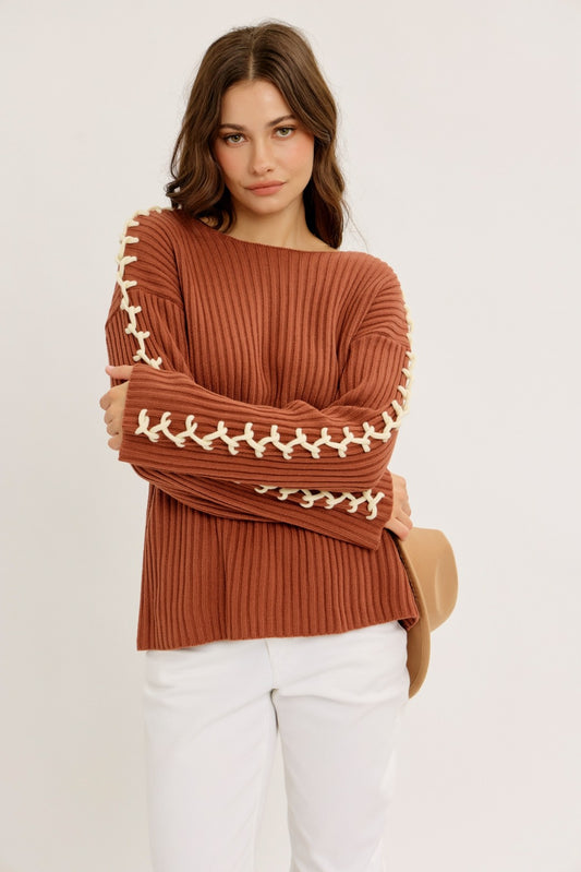 A STITCH IN TIME KNIT SWEATER