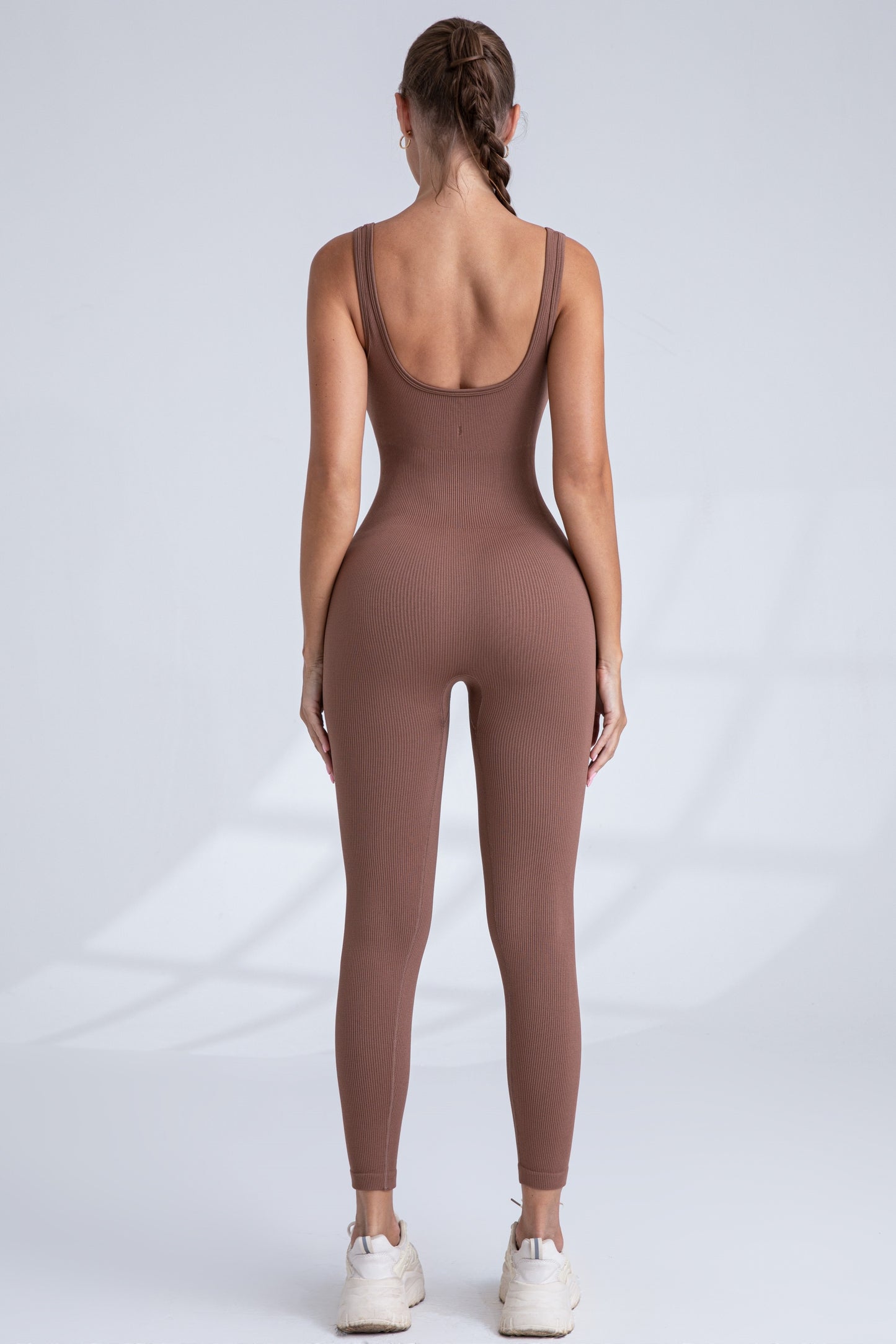 SADIE SEAMLESS ATHLEISURE BROWN UNITARD