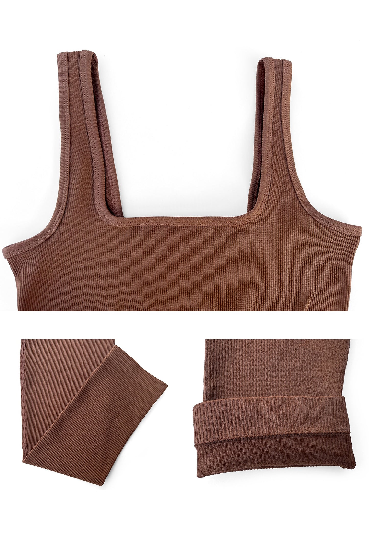 SADIE SEAMLESS ATHLEISURE BROWN UNITARD