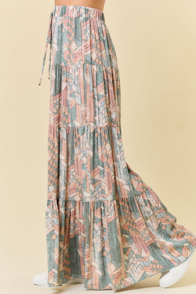 The Shape of Things Geometric Print Maxi Skirt