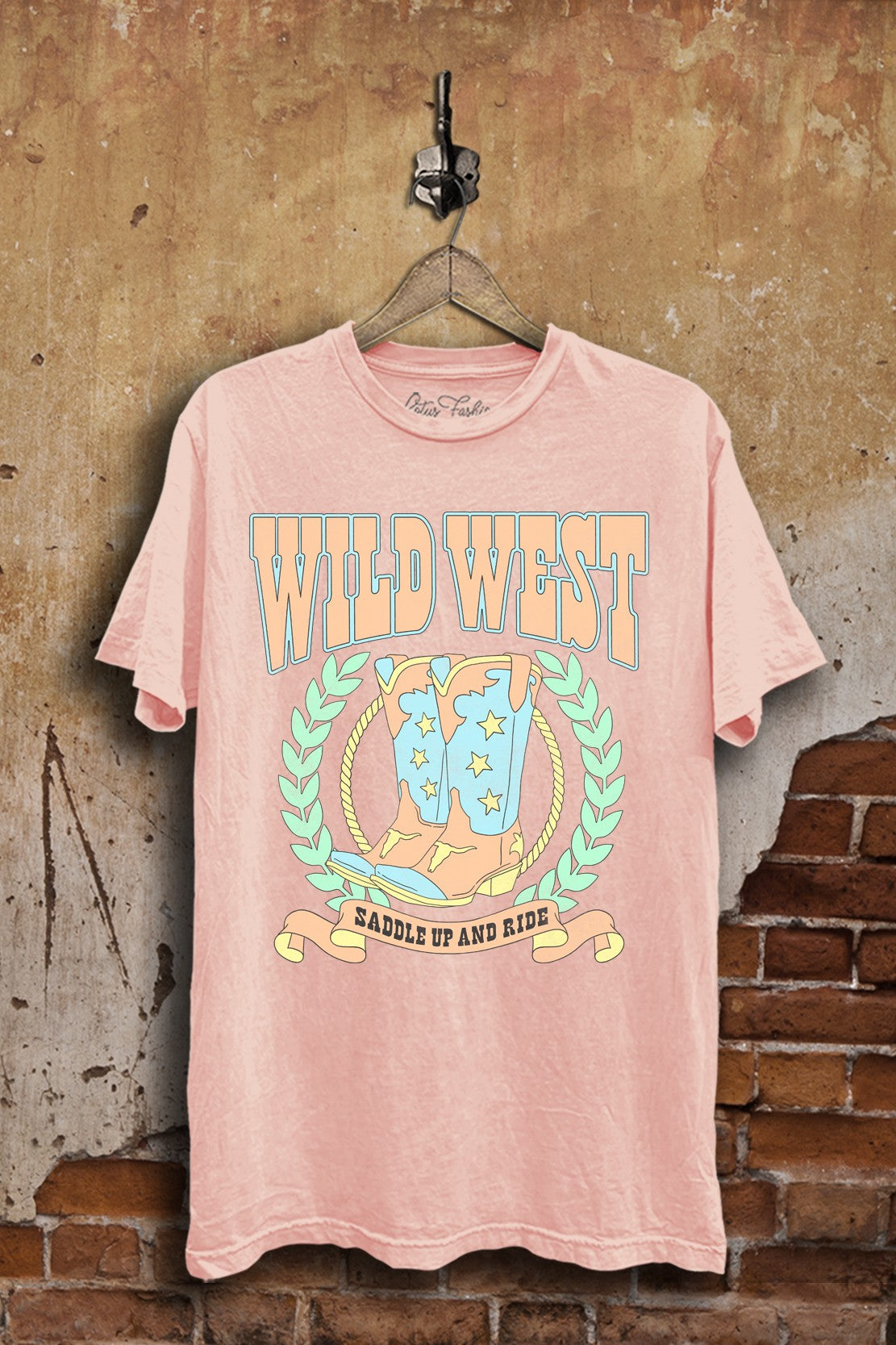 Wild West Saddle Up And Ride Western Graphic T-Shirt