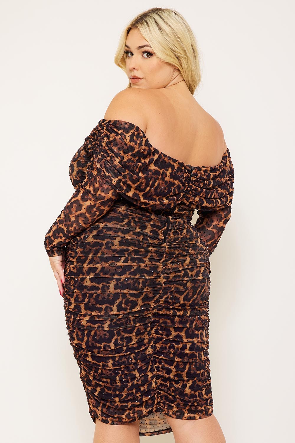 Hear Me Roar Leopard Rhinestone Dress