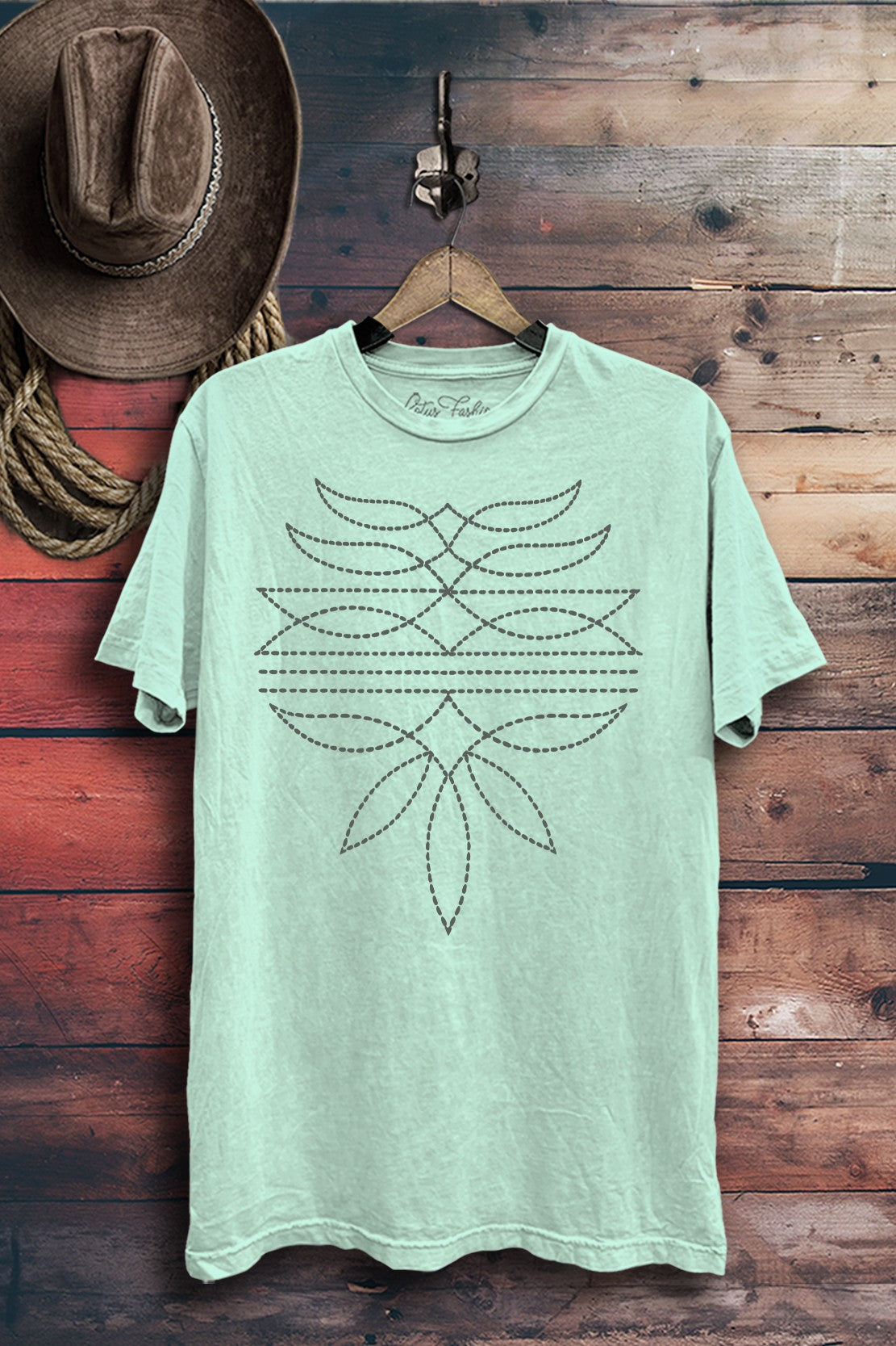 Tribal Stitch Design Western Graphic T-Shirt