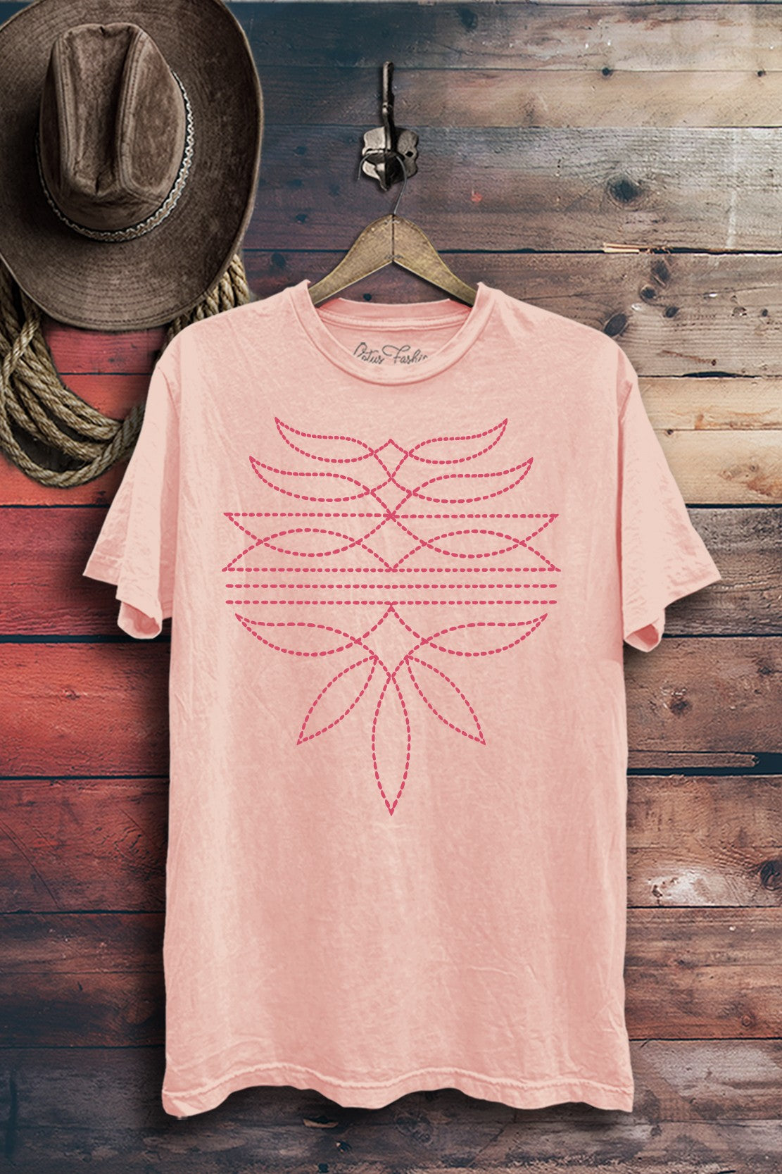Tribal Stitch Design Western Graphic T-Shirt