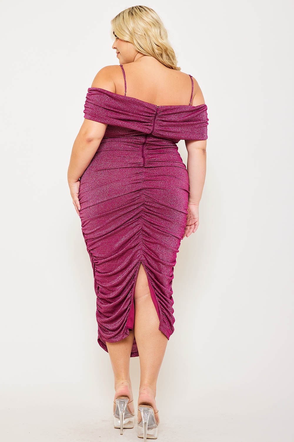 Orchid Glam Guest List Glitter Dress