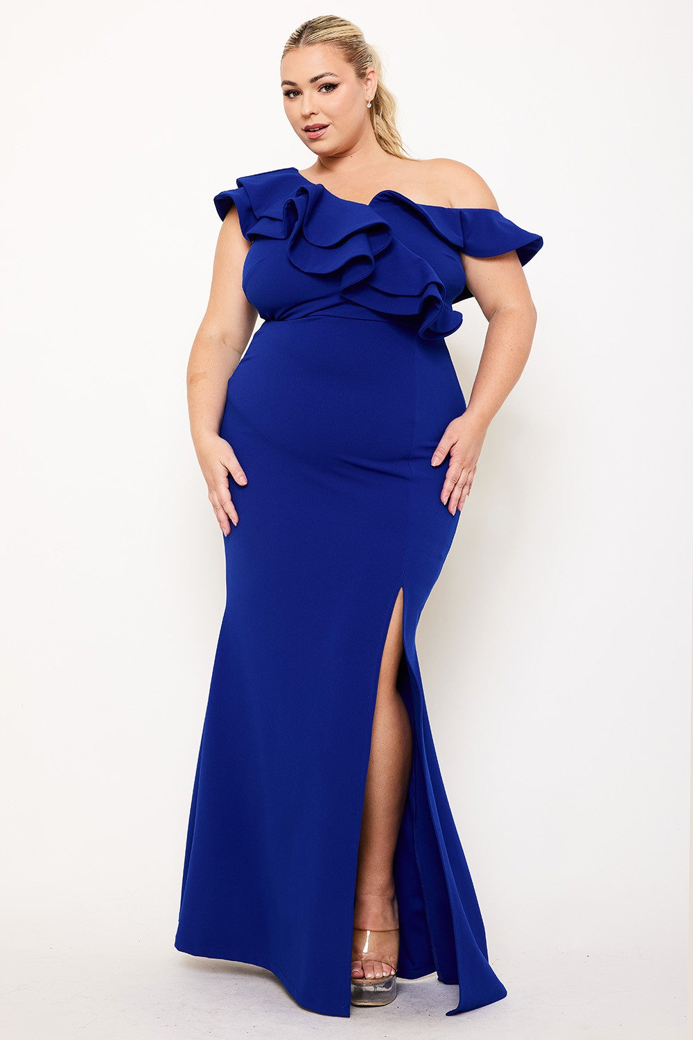 Black-Tie Beauty One-Shoulder Maxi Gown