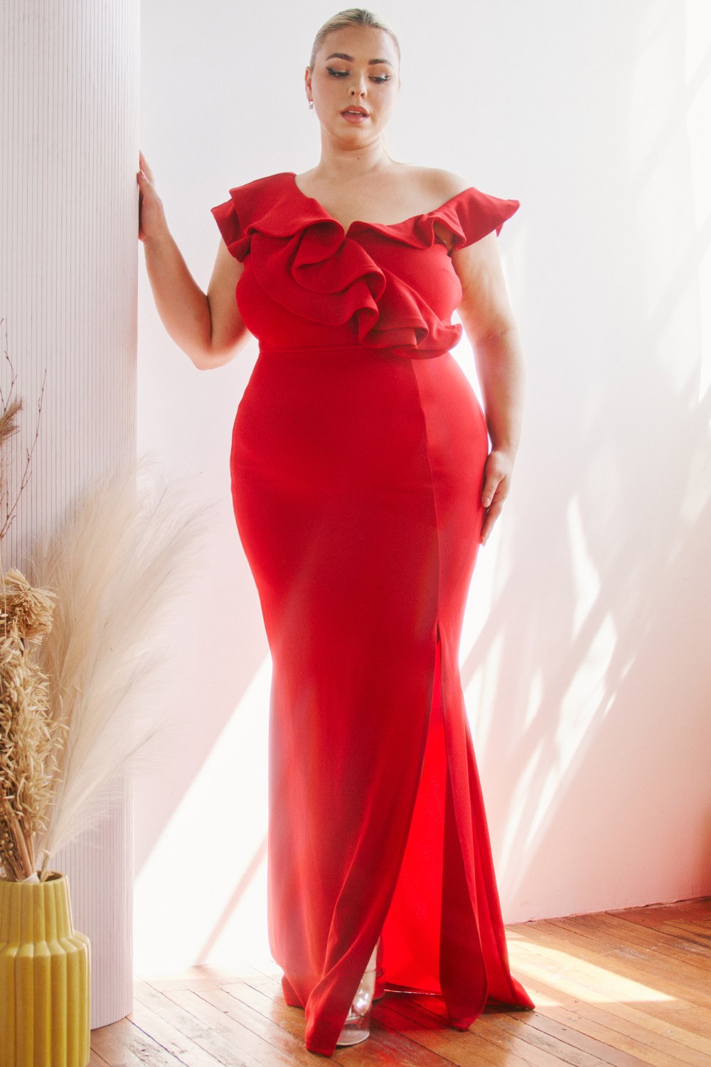 Black-Tie Beauty One-Shoulder Maxi Gown