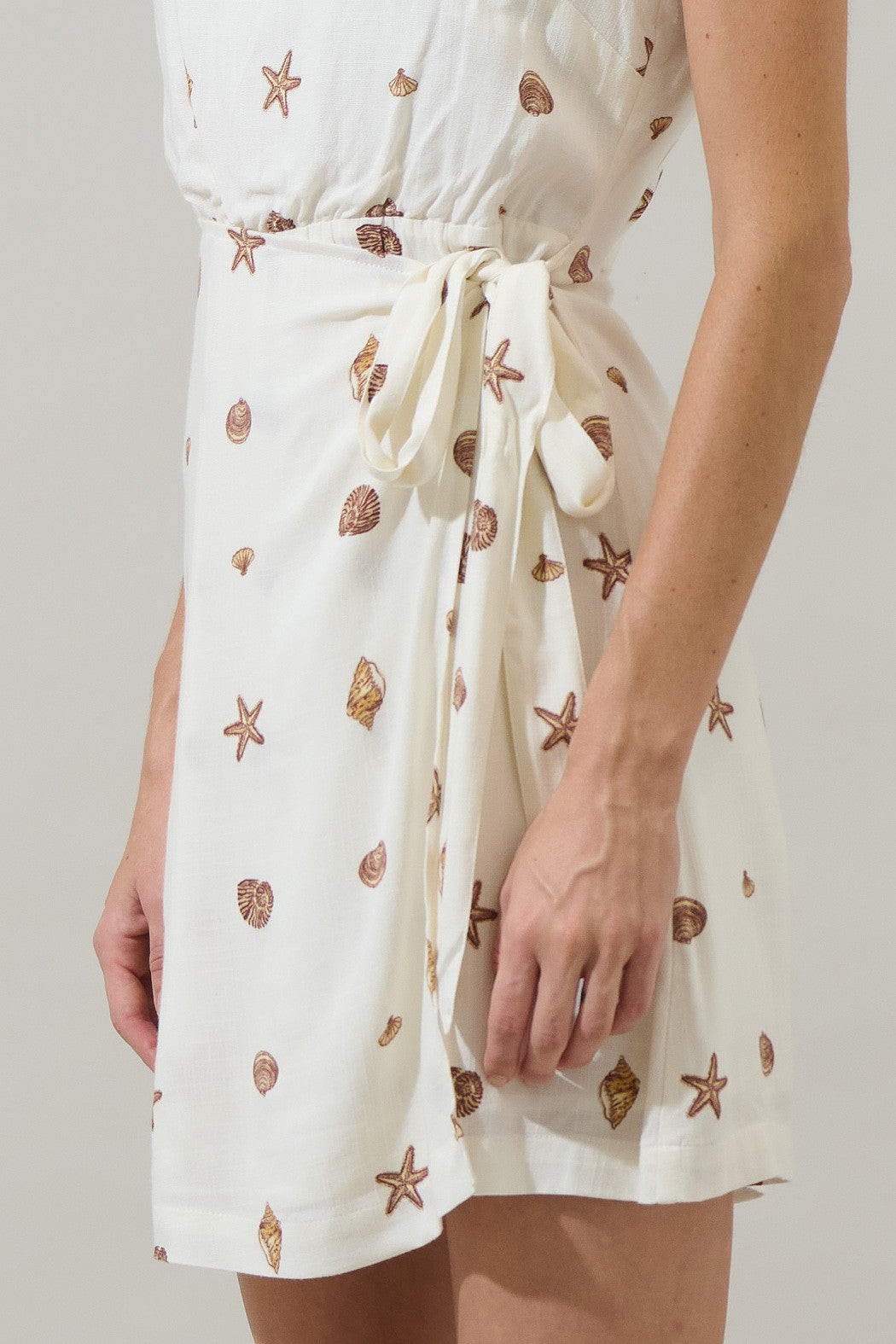 Seaside Resort Wrap Style Mini Dress