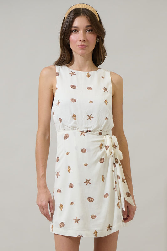 Seaside Resort Wrap Style Mini Dress