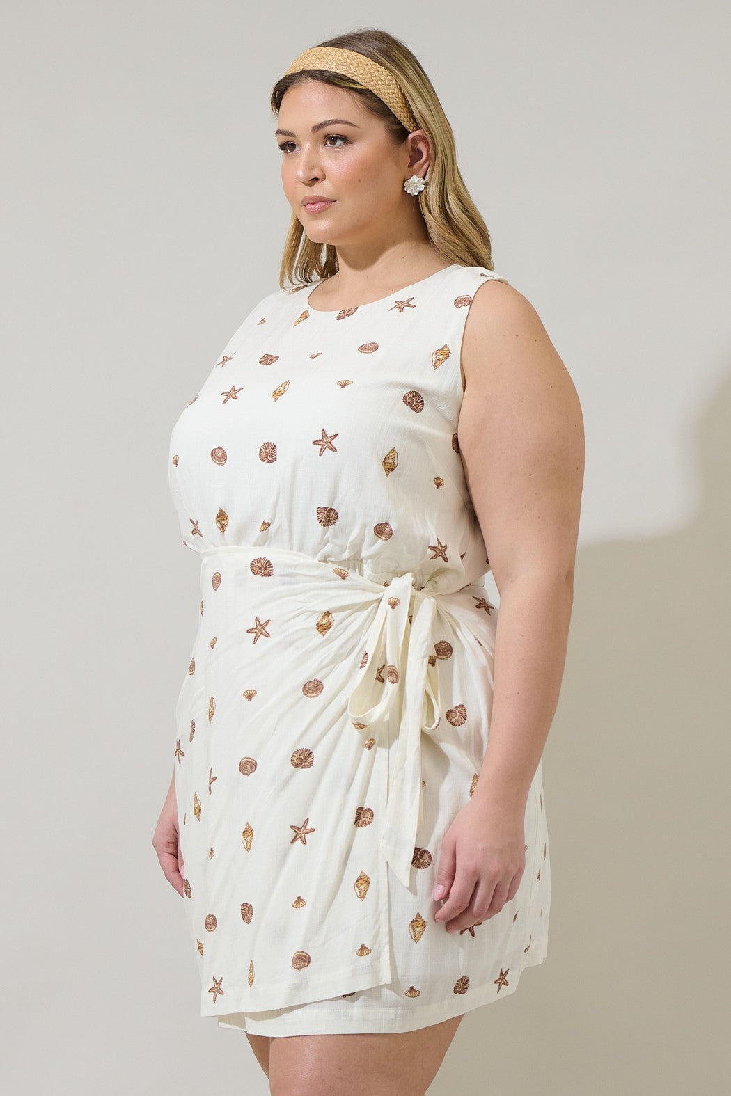 Seaside Resort Wrap Style Mini Dress