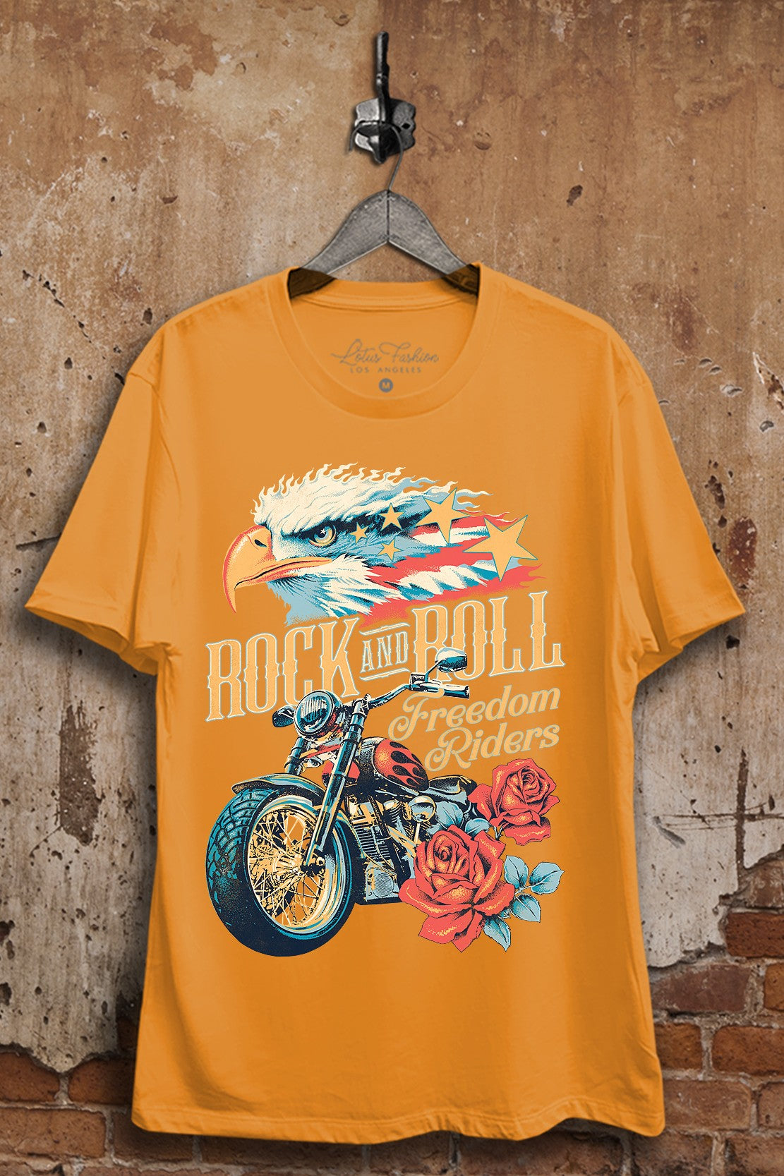 Rock Biker Freedom Riders Graphic T-Shirt