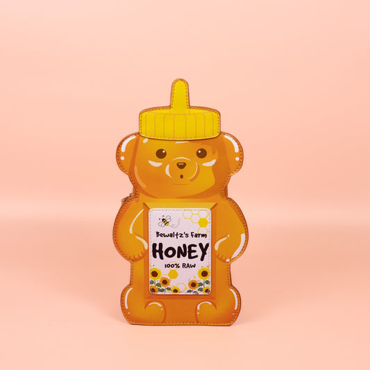 Honey Bear Bottle Figural Crossbody Bag