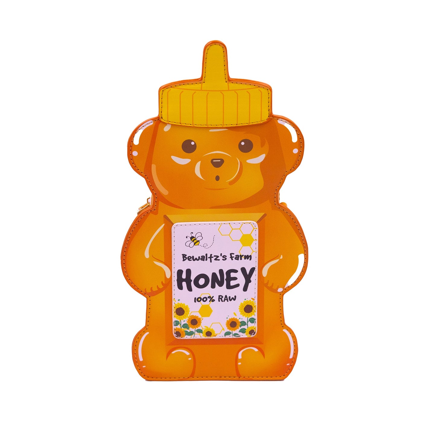 Honey Bear Bottle Figural Crossbody Bag
