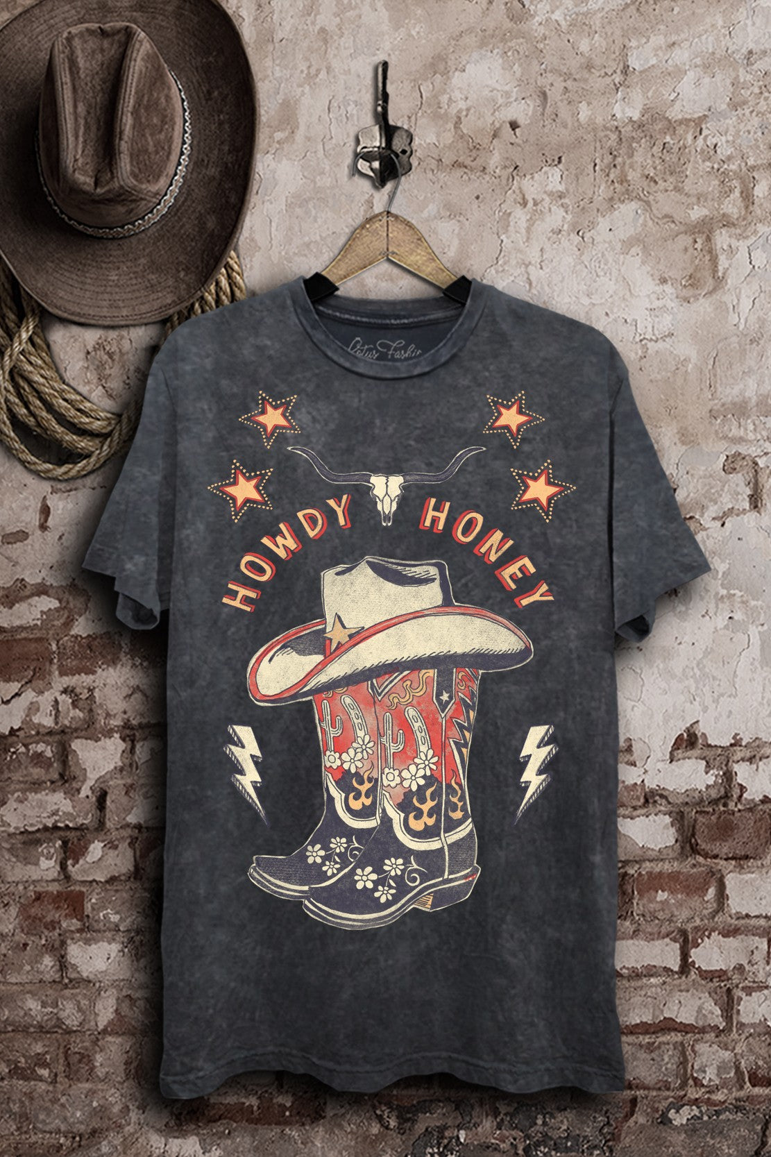 Howdy Honey Western Boots Graphic T-Shirt