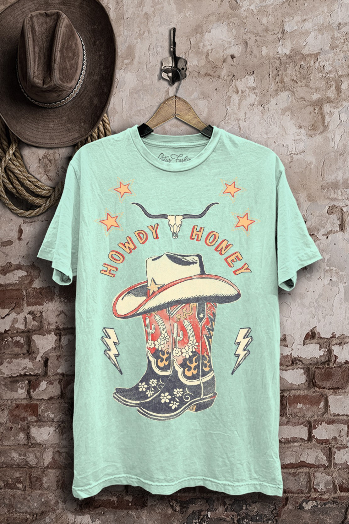 Howdy Honey Western Boots Graphic T-Shirt