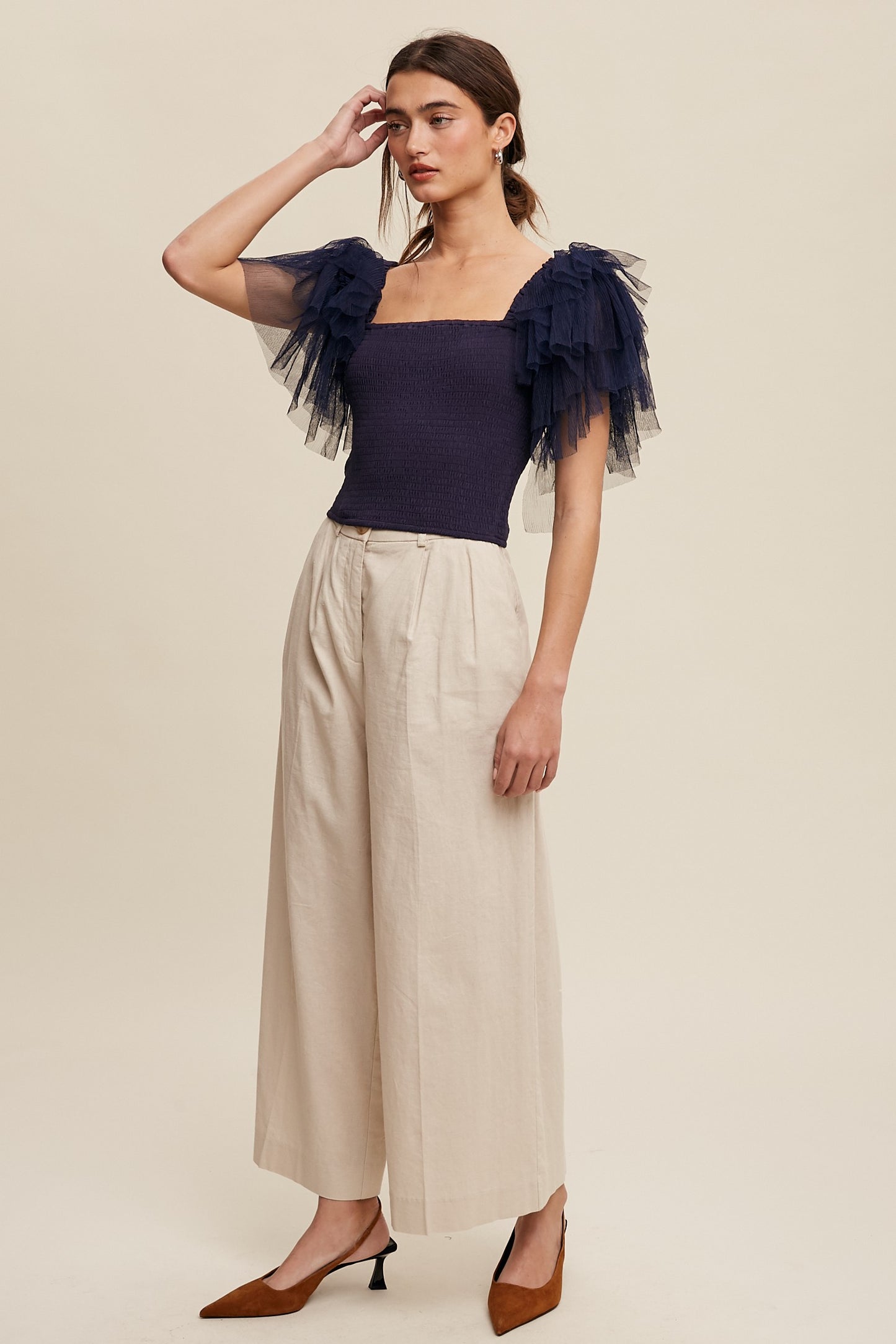 Delilah True Romance Top in Navy