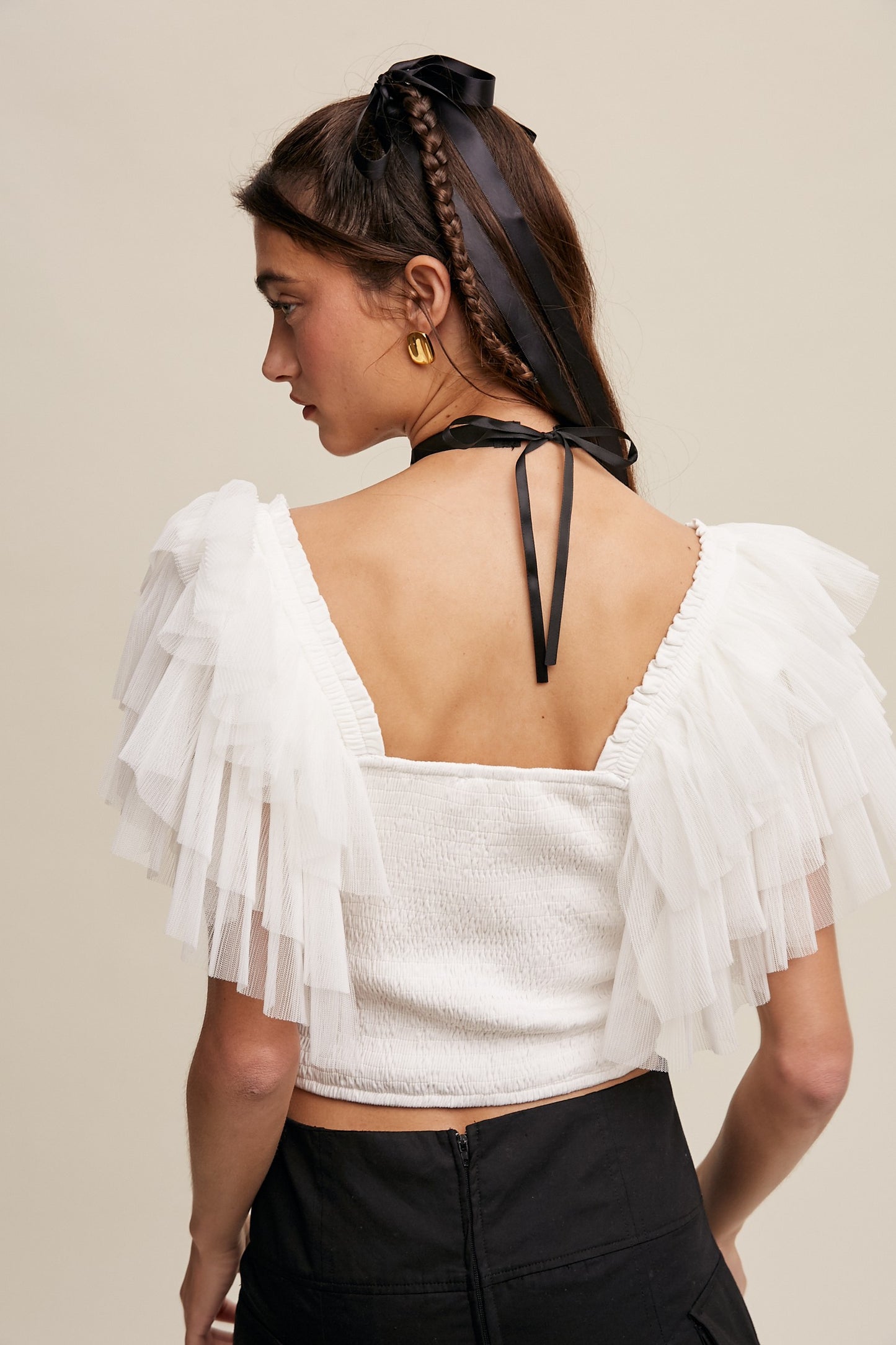 Delilah True Romance Top in Ivory