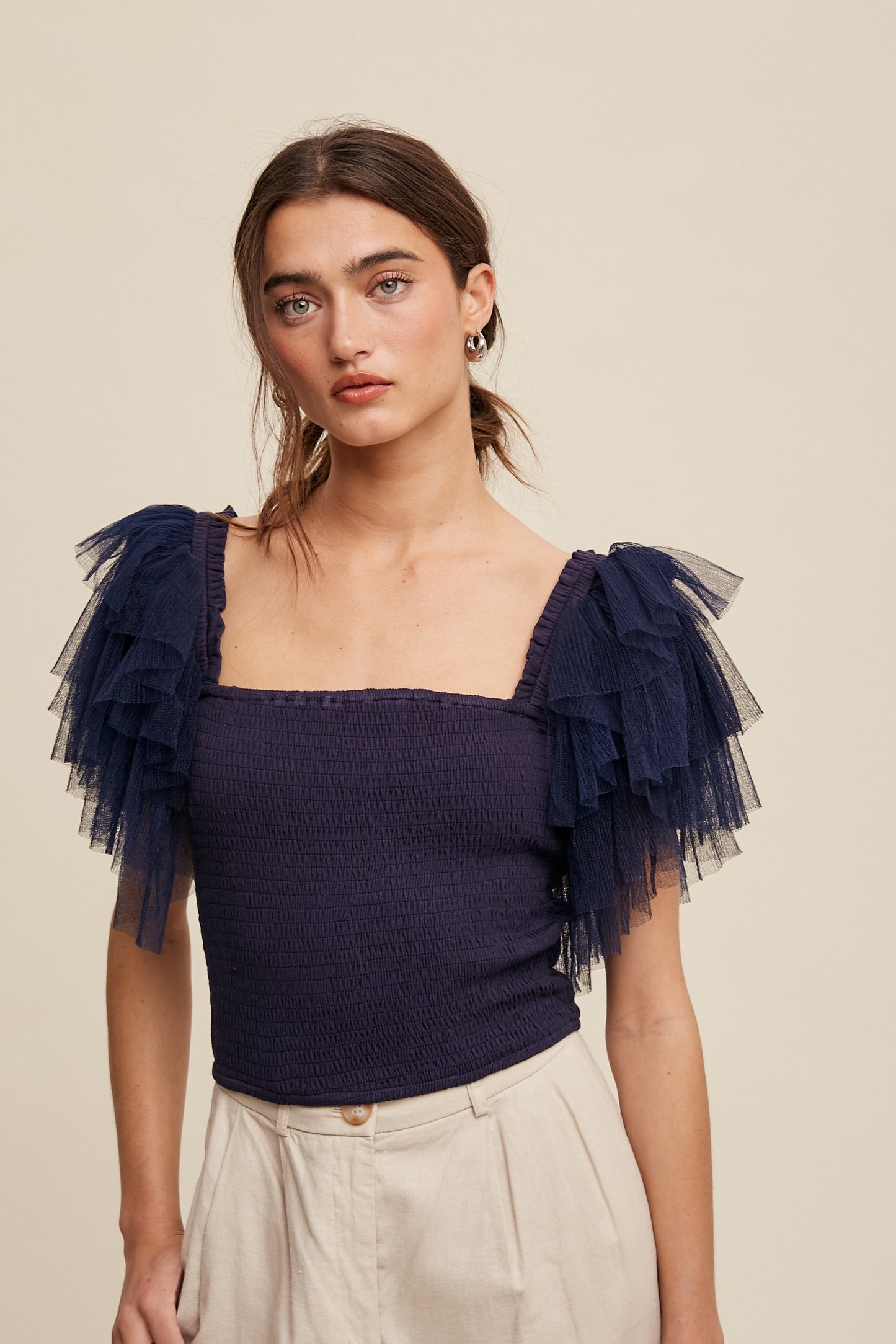 Delilah True Romance Top in Navy