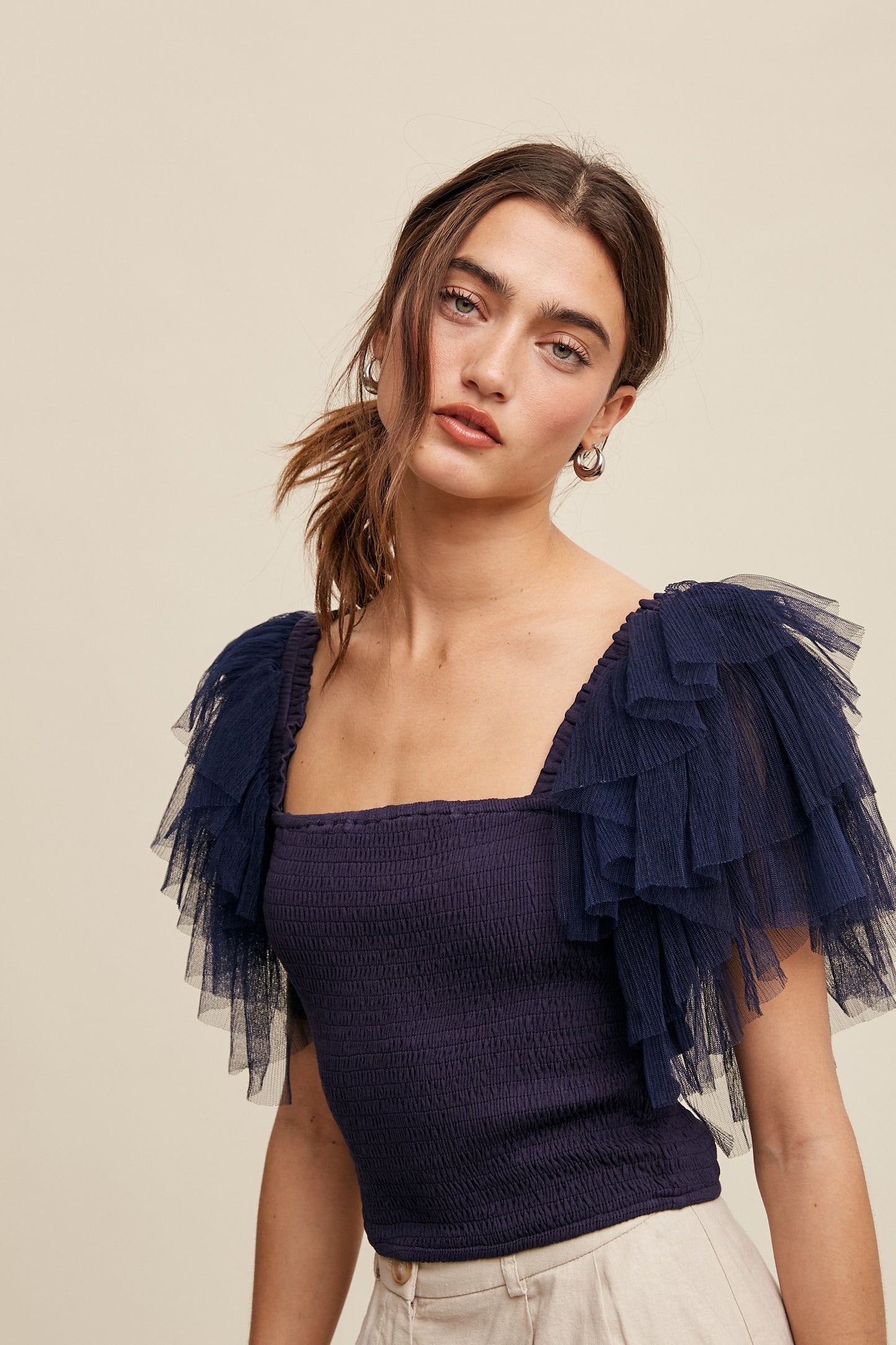 Delilah True Romance Top in Navy