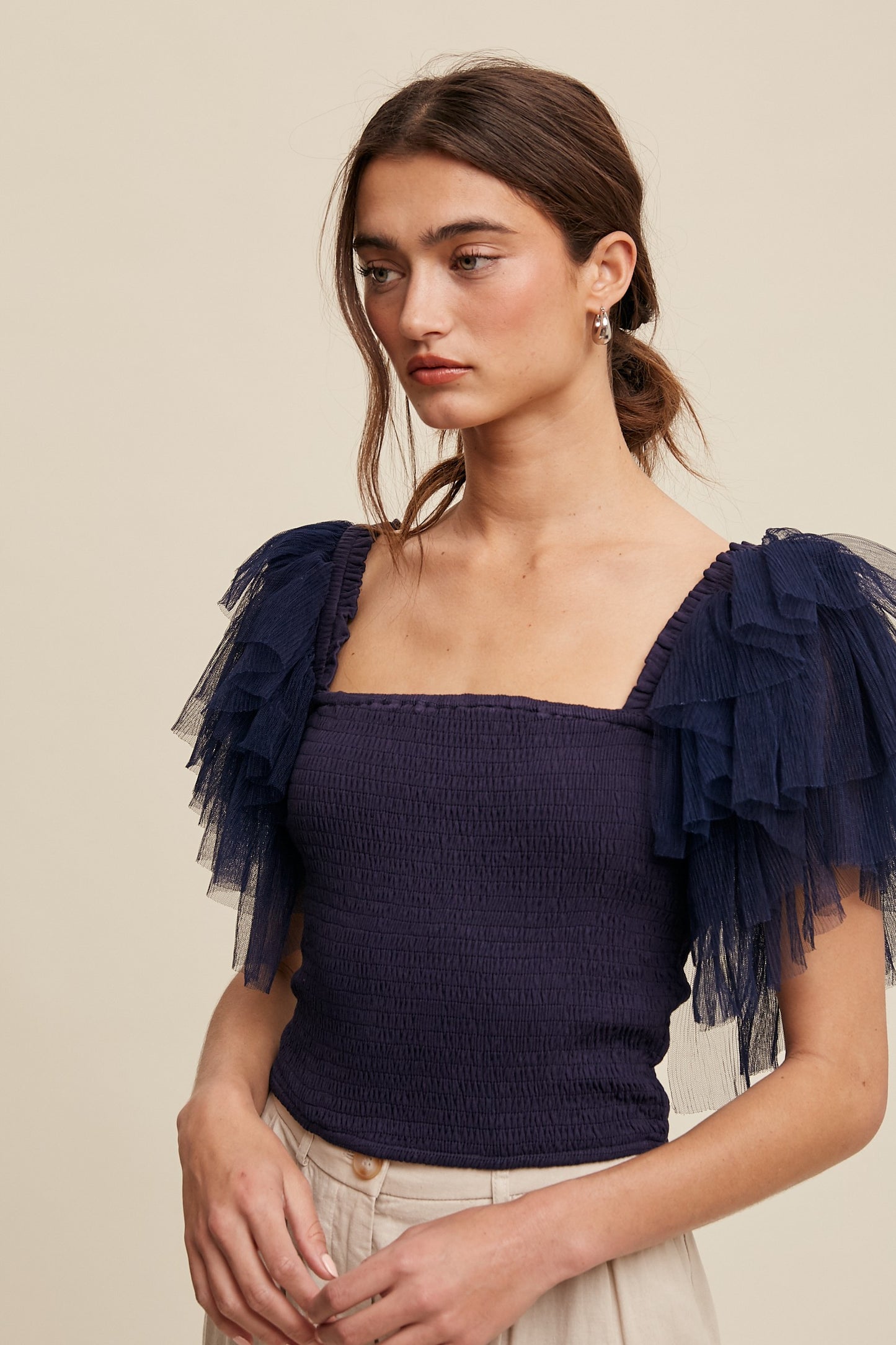Delilah True Romance Top in Navy