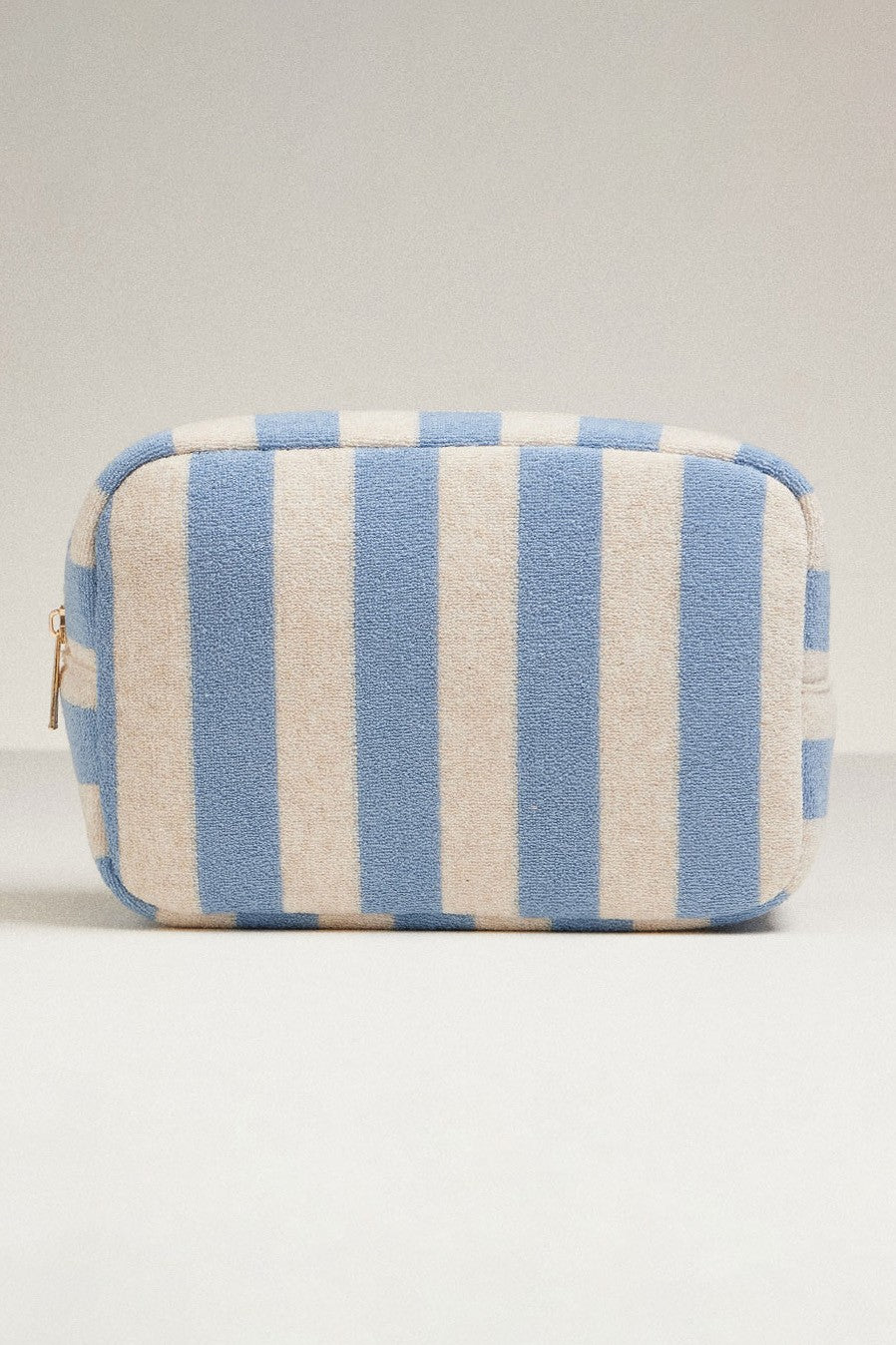 Large Striped Makeup Bag