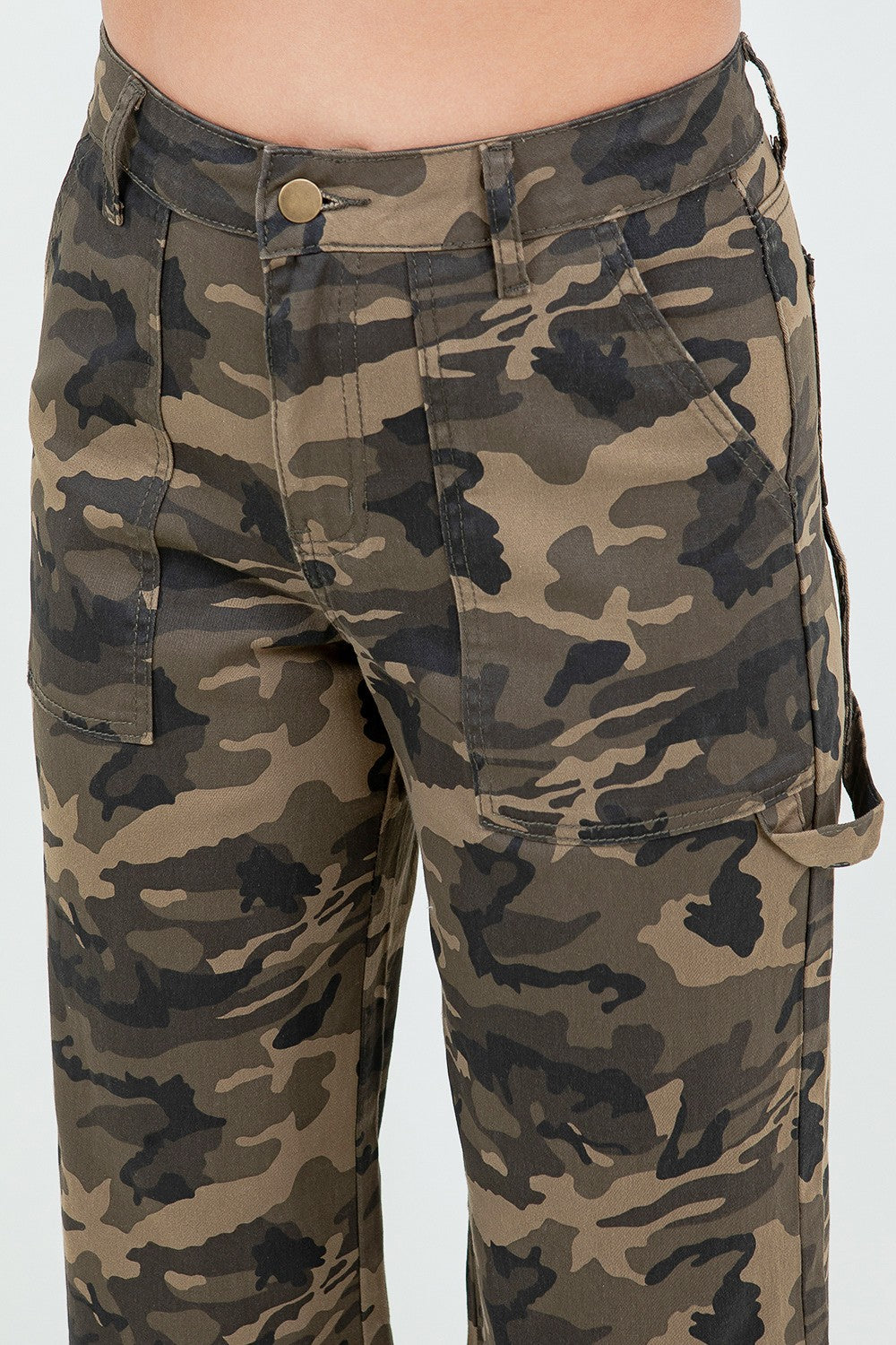 Camo Couture Wide Leg Cargo Jeans