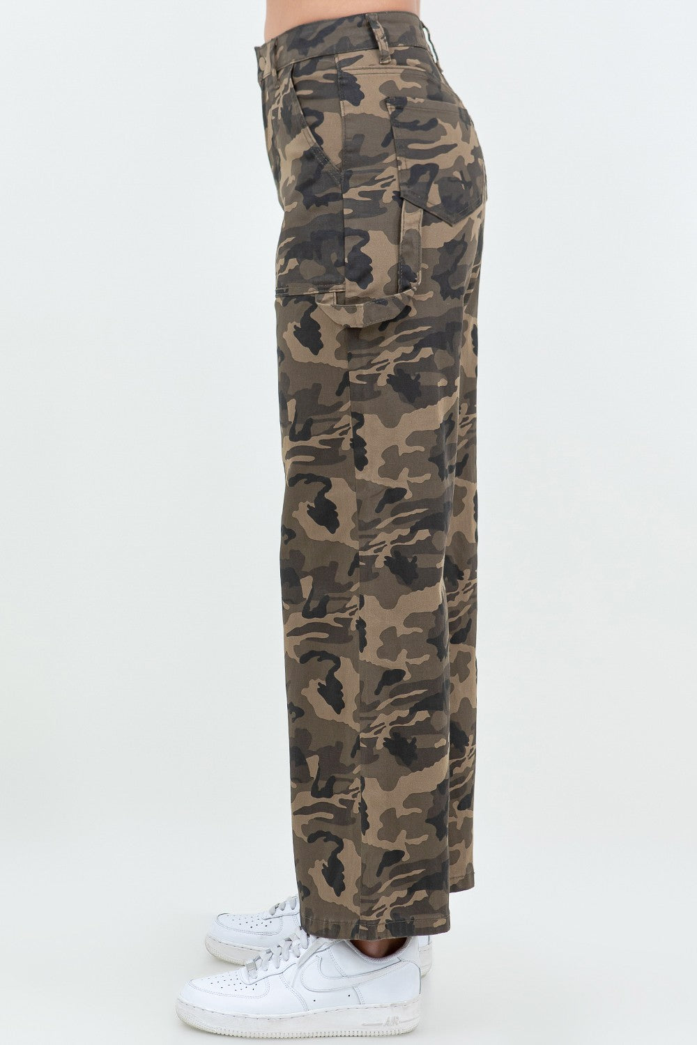 Camo Couture Wide Leg Cargo Jeans