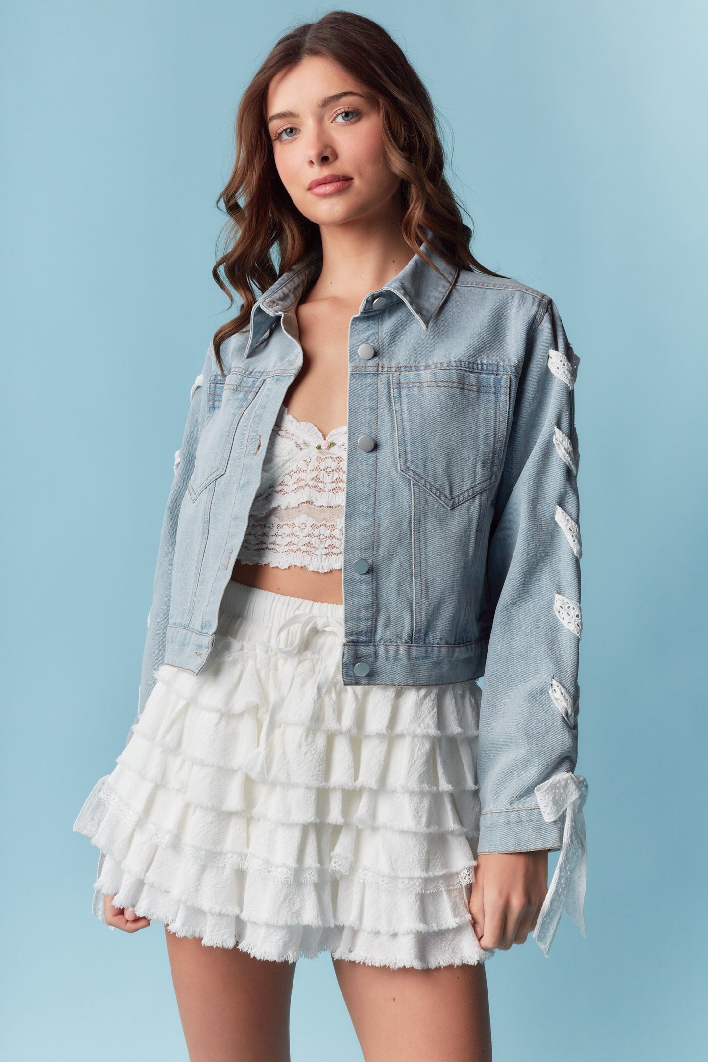 Riley Romantic Rebel Laced Denim Jacket