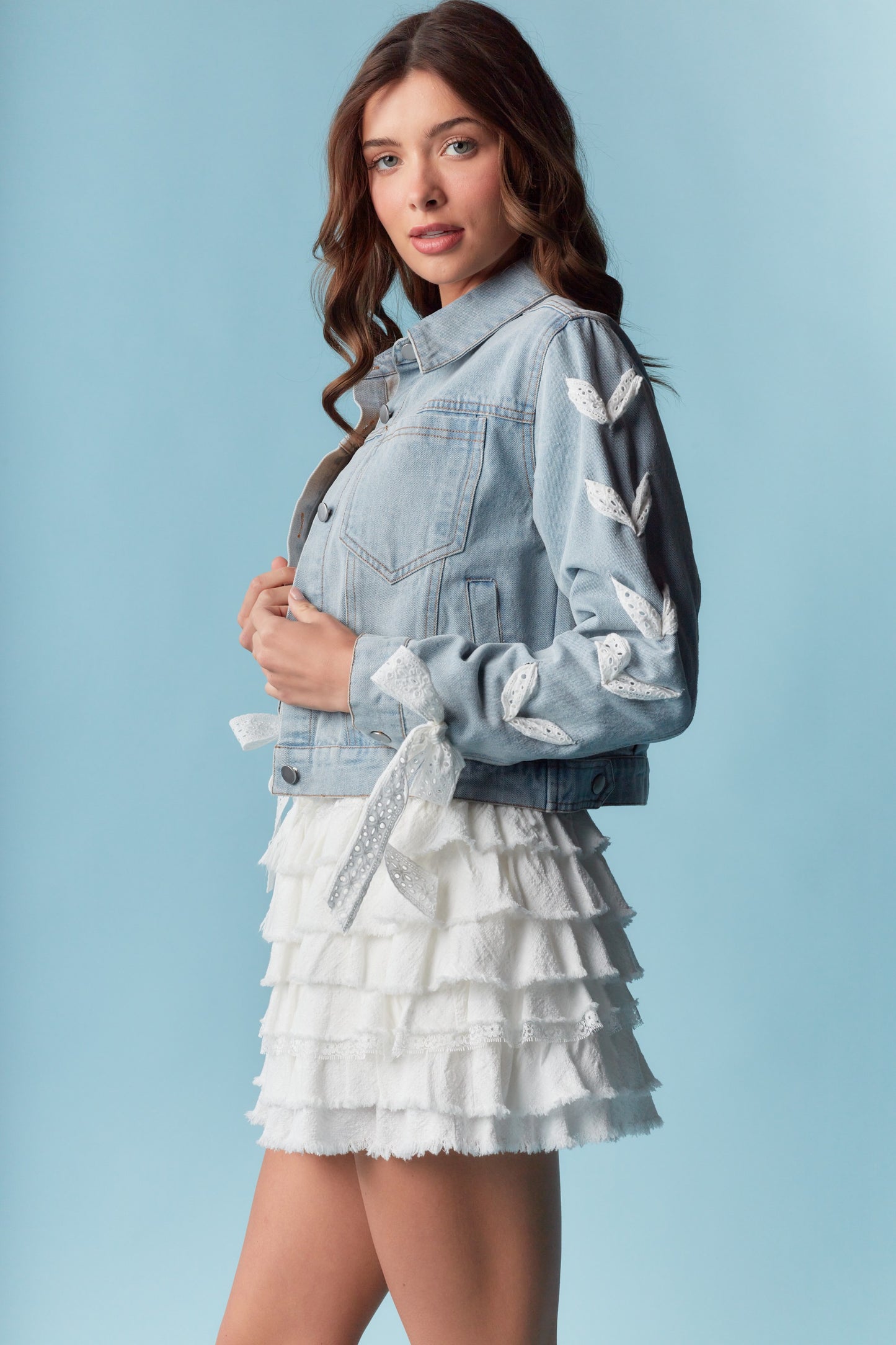 Riley Romantic Rebel Laced Denim Jacket