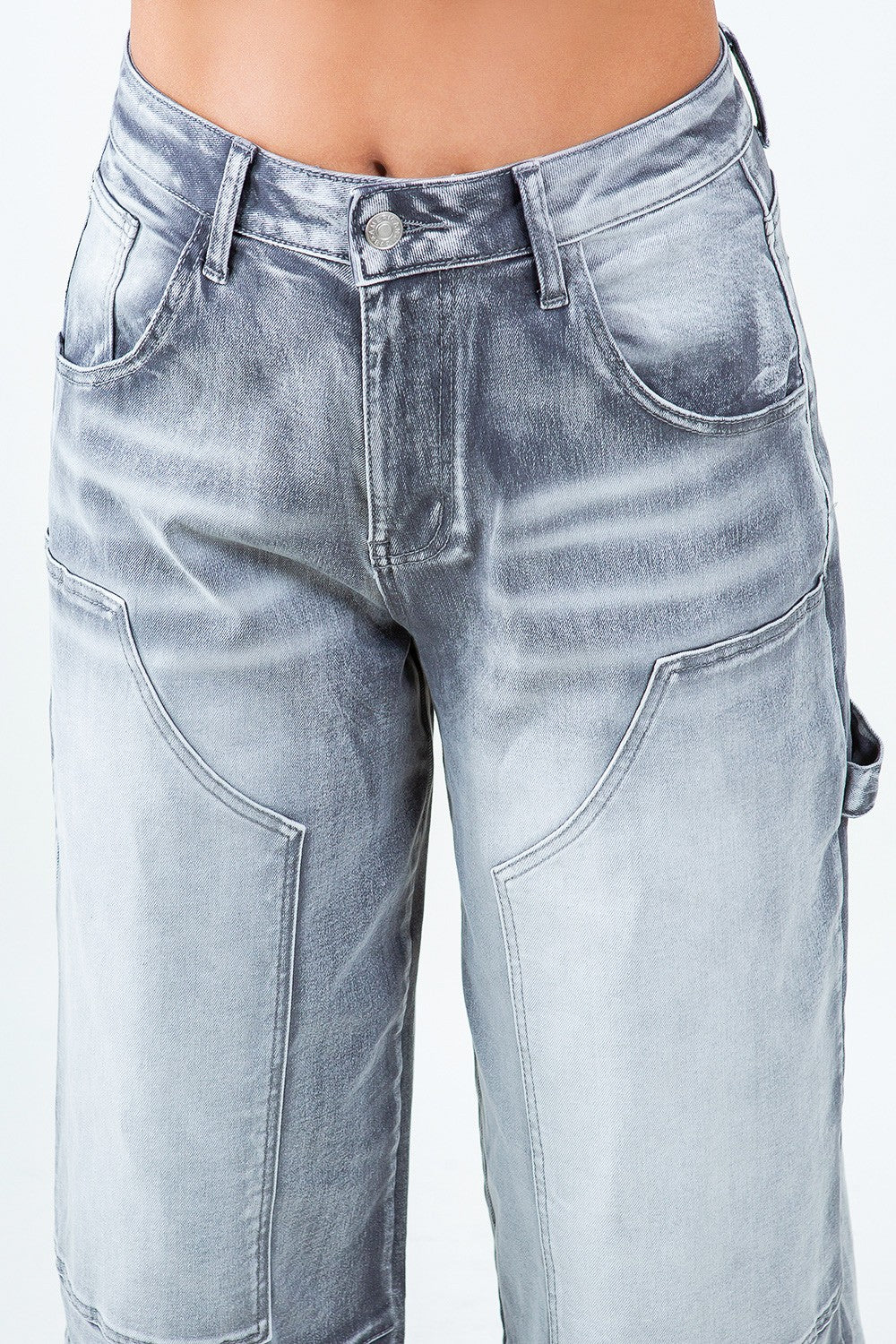 Fade Into You Wide Barrel Leg Jeans