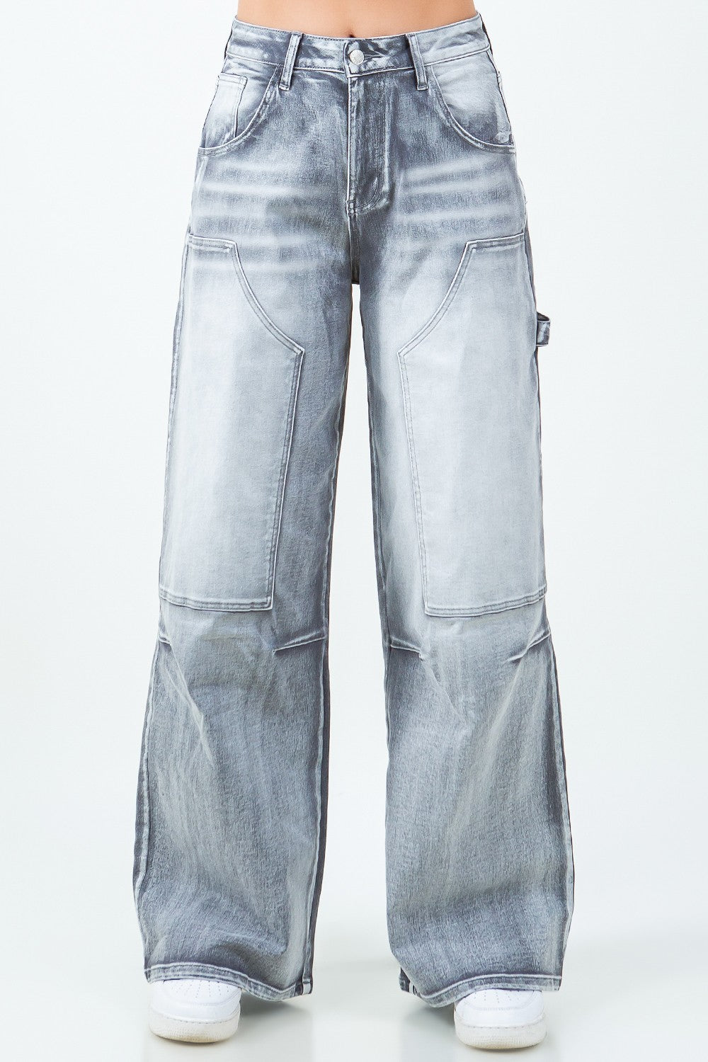 Fade Into You Wide Barrel Leg Jeans