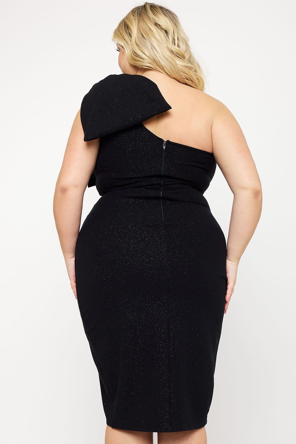 Girl Goes Glam Glitter Black Party Dress