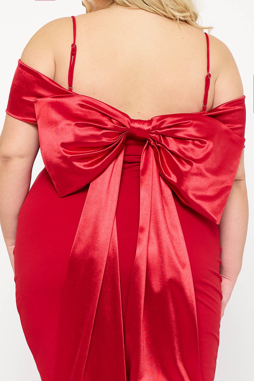 All Wrapped Up Bow Back Red Party Dress