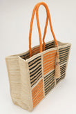 Resort Ready Striped Woven Tote Bag