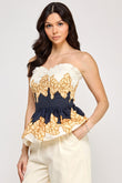 Spring Fling Bubble Hem Peplum Top