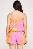 Bubble Bloom Chiffon Romper