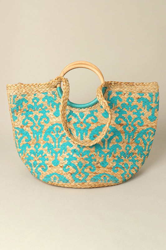 Boho Marketplace Woven Tote Bag
