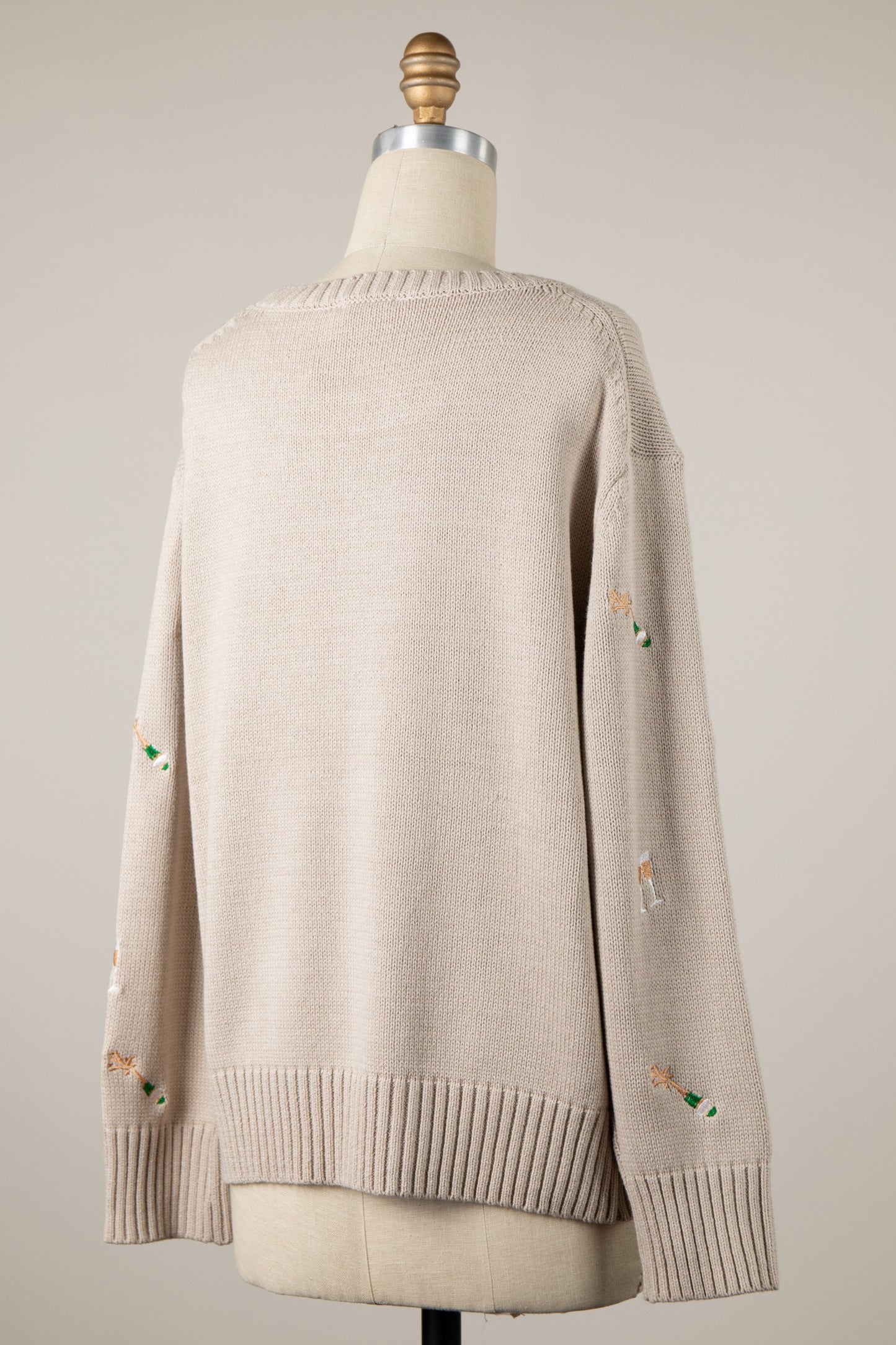 SALUTE THE FLUTE CHAMPAGNE PARTY SWEATER