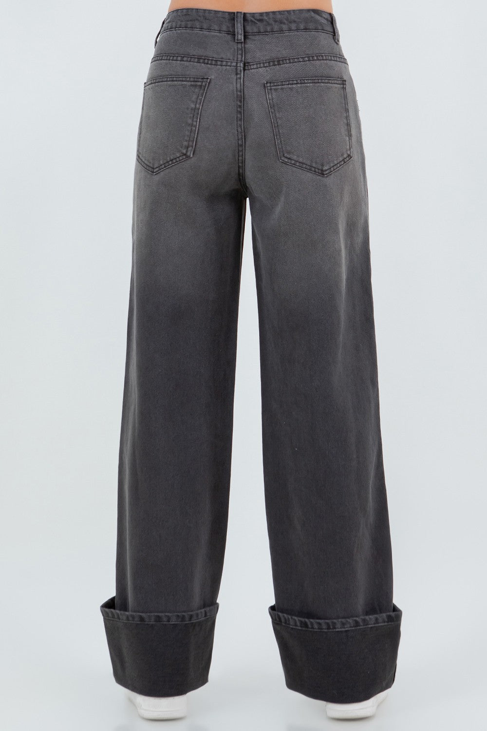 Roll With It Straight Leg Cuffed Jeans