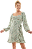 Wildflower Whisper Side Ruffle Dress