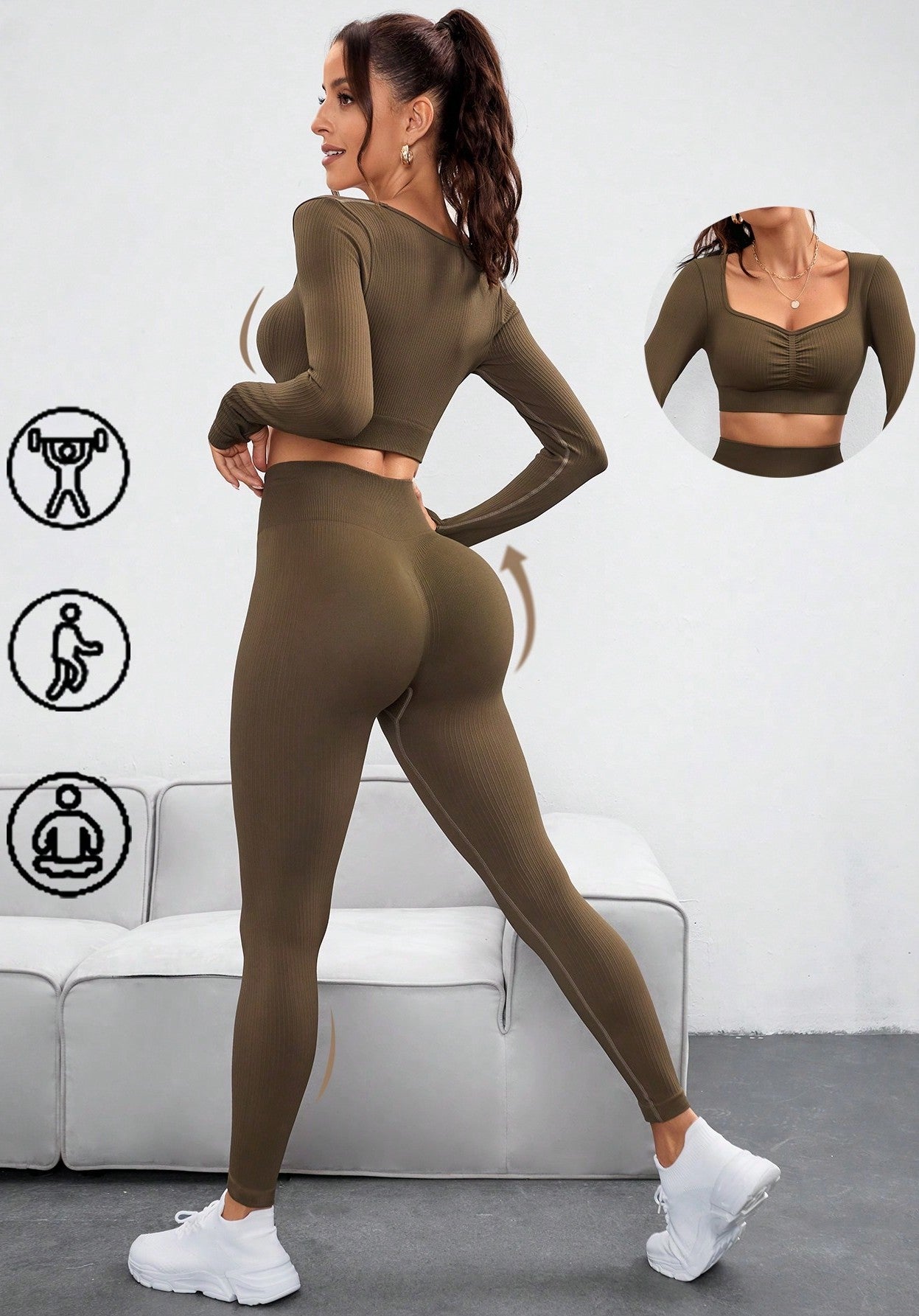ALLIANA 2PC YOGA TOP & LEGGING SET