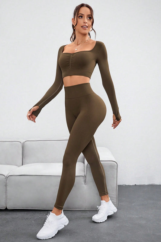 ALLIANA 2PC YOGA TOP & LEGGING SET