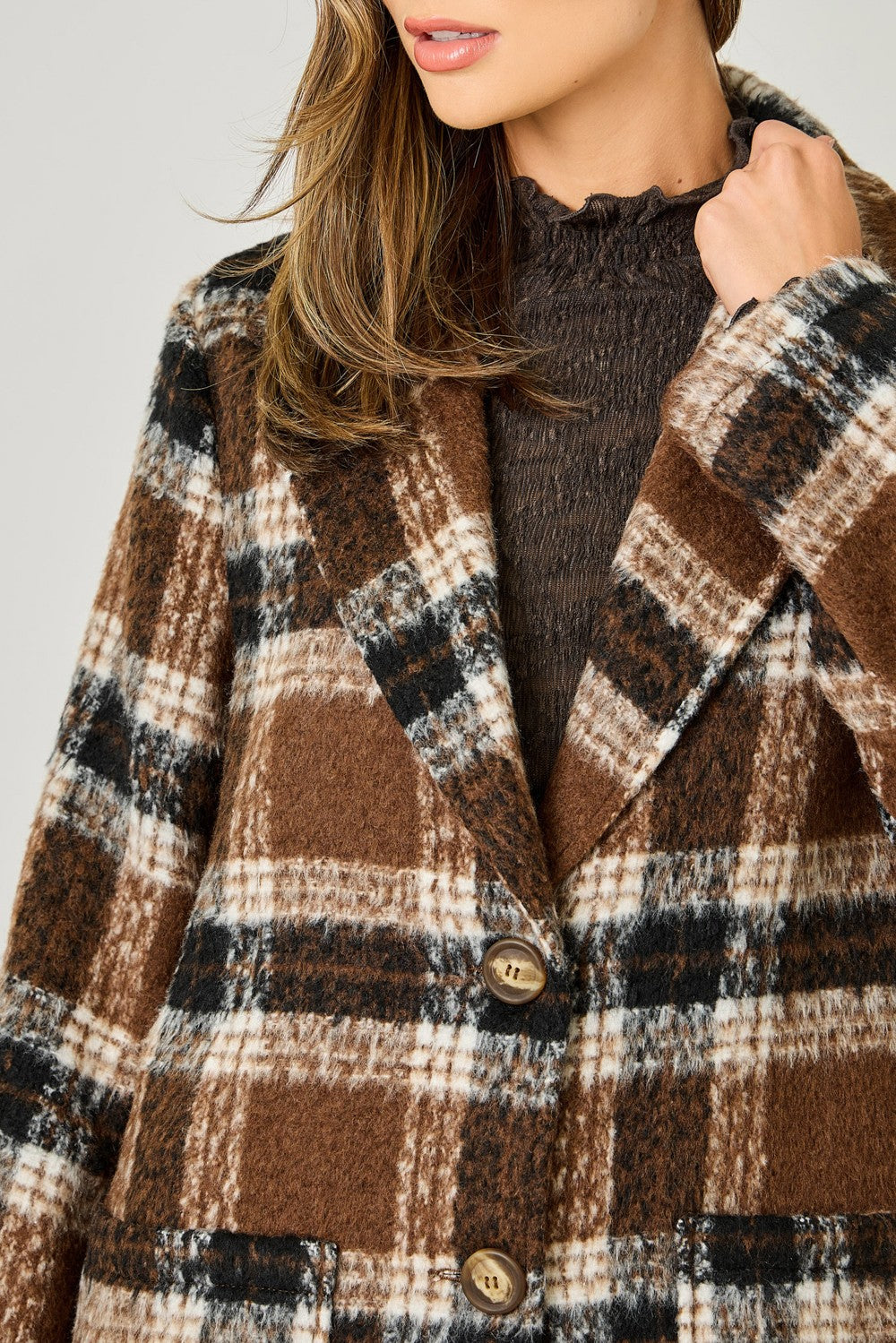 Classic Core Pretty In Plaid Coat
