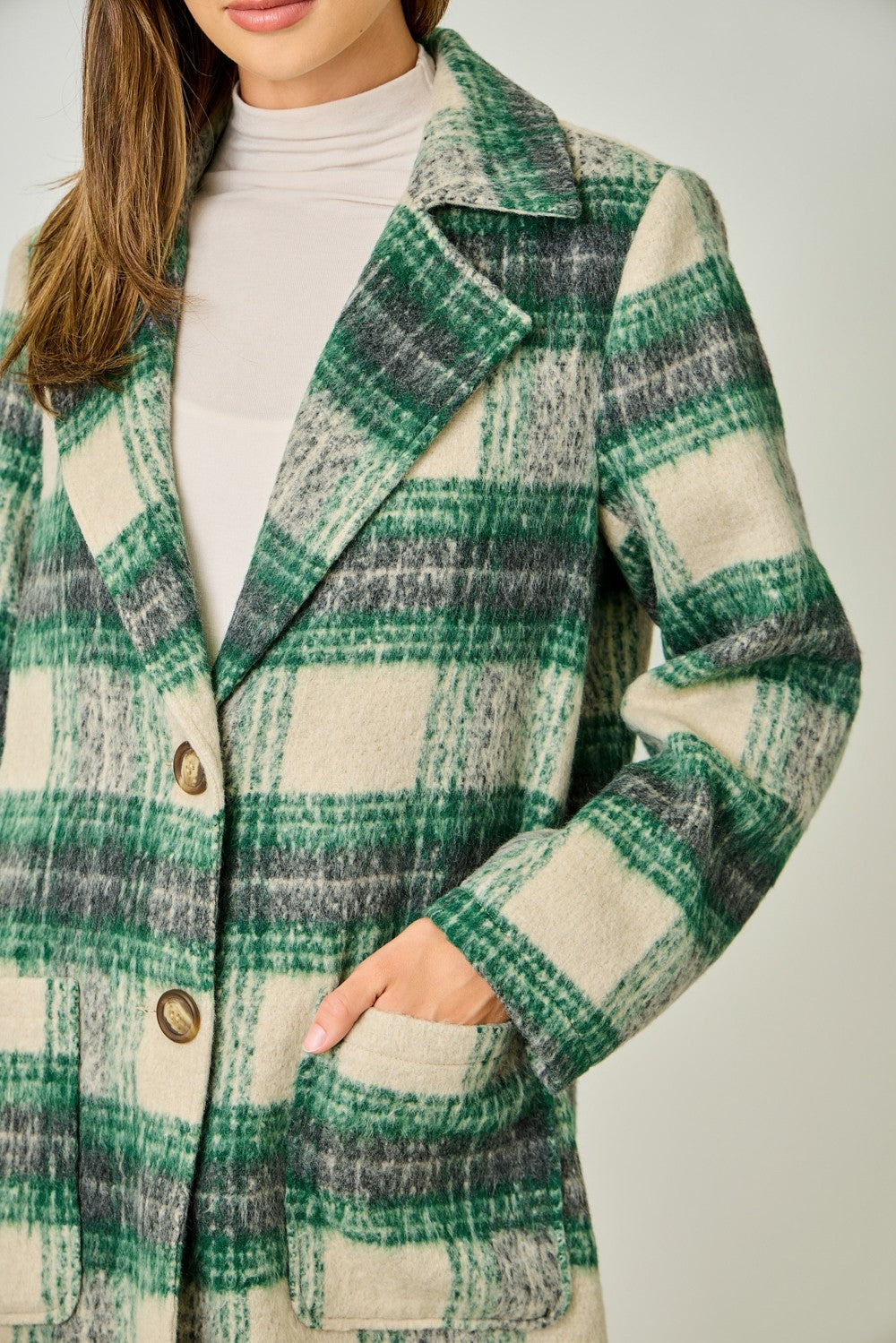 Classic Core Pretty In Plaid Coat