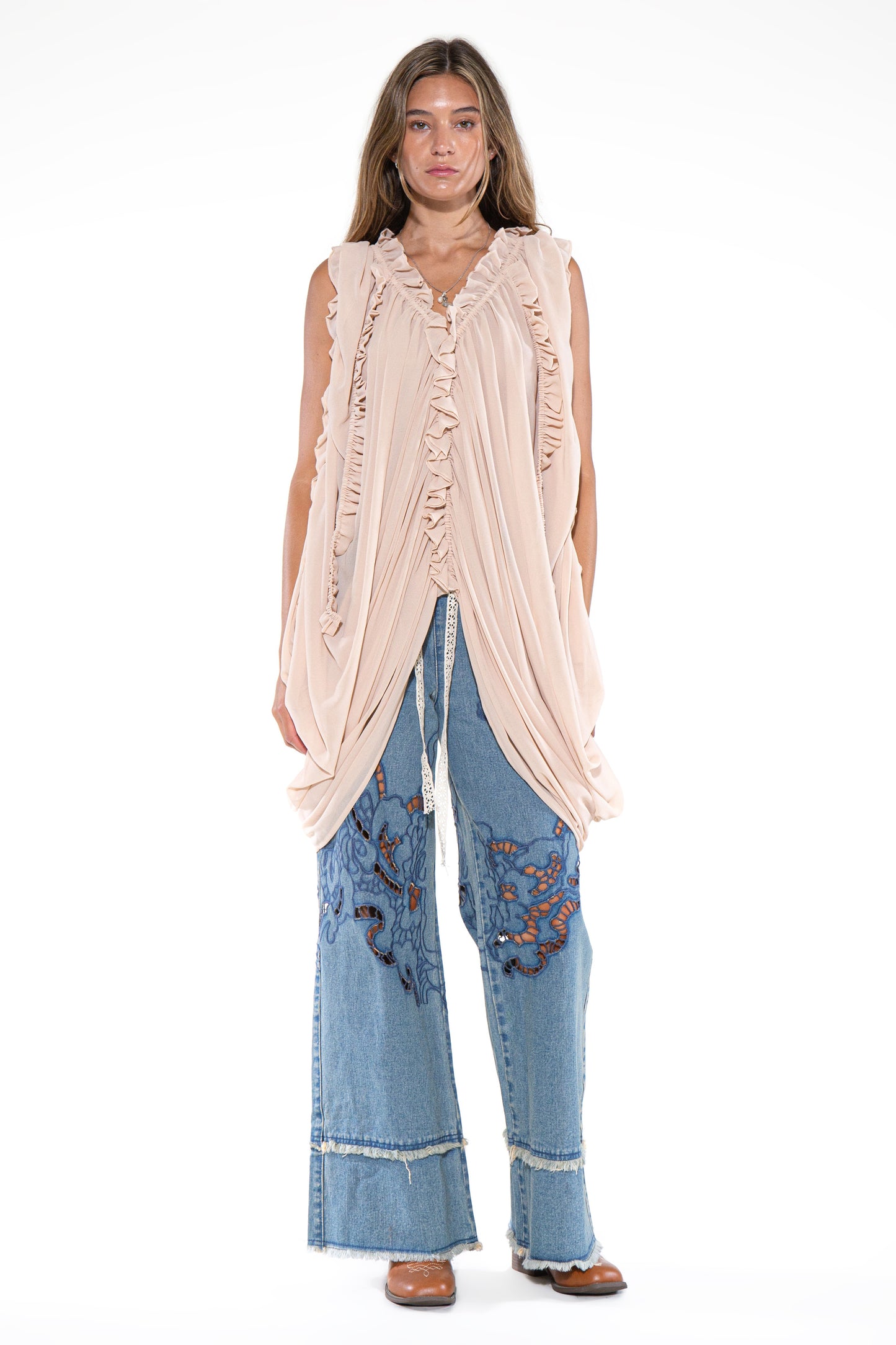 Cassie Cascade Waterfall Tunic Top
