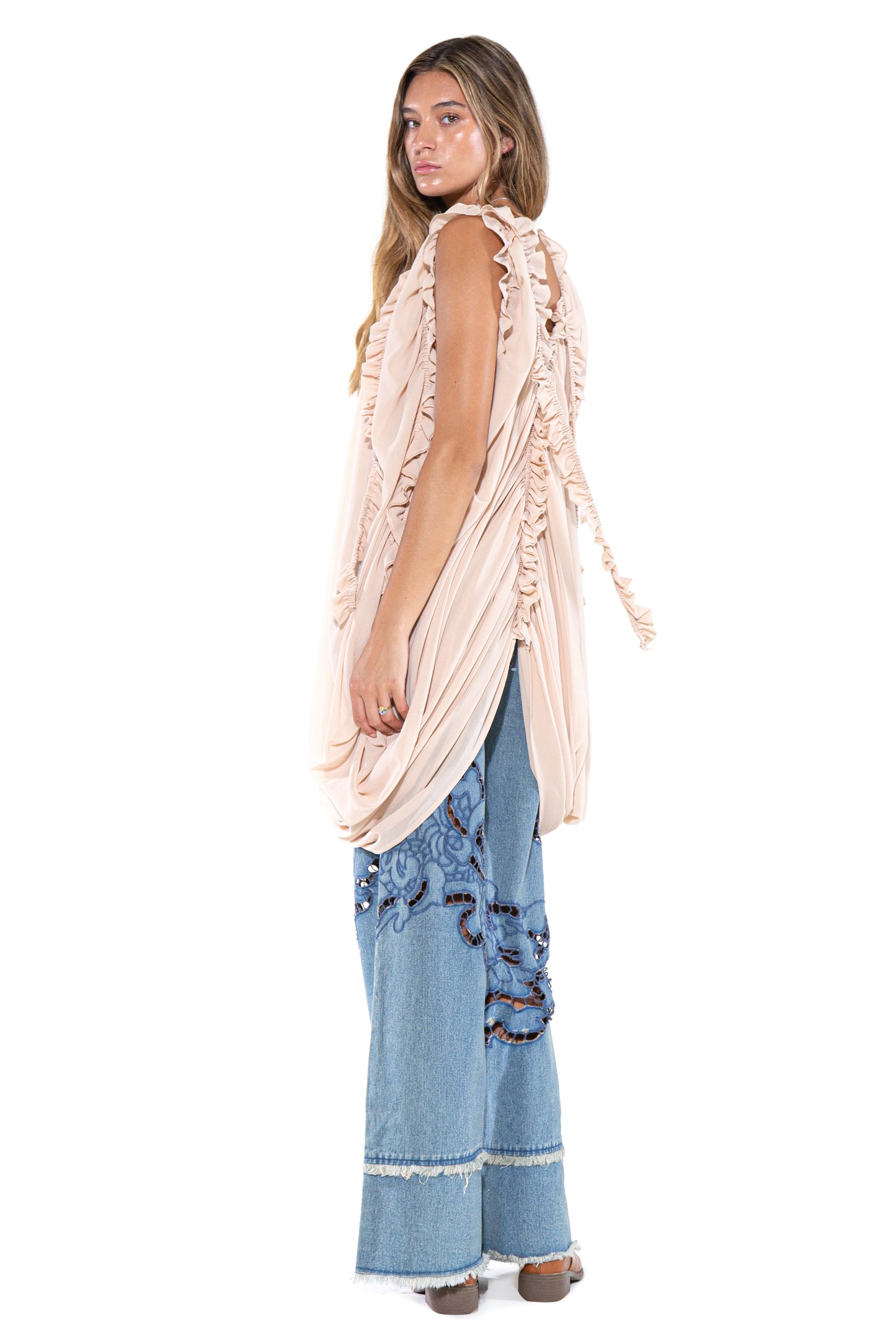 Cassie Cascade Waterfall Tunic Top