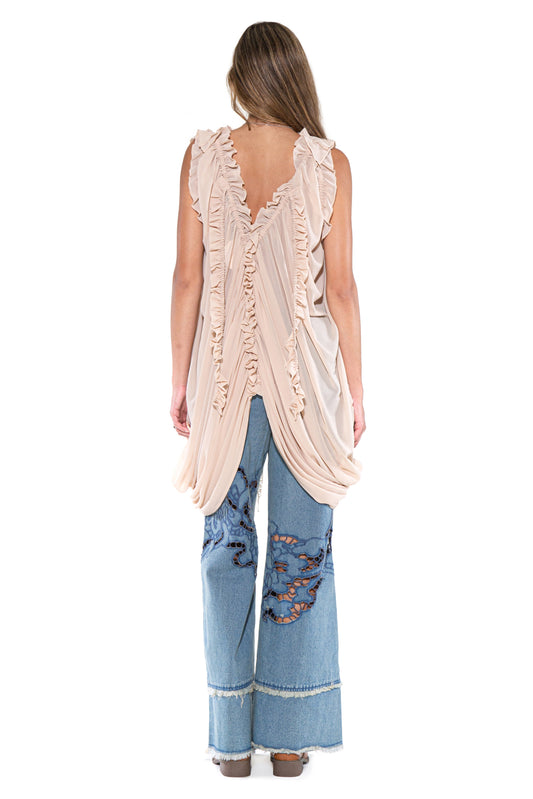 Cassie Cascade Waterfall Tunic Top