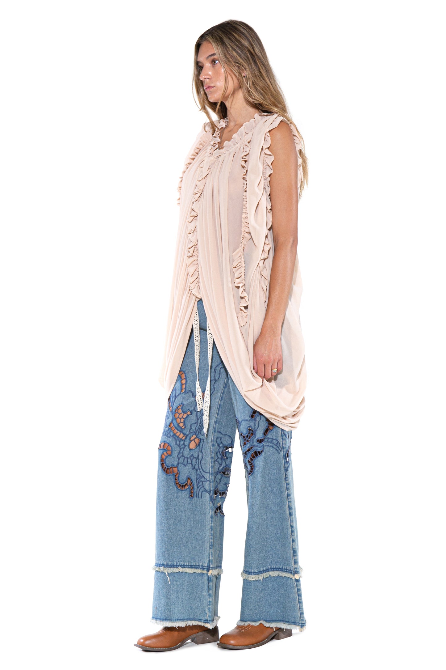 Cassie Cascade Waterfall Tunic Top